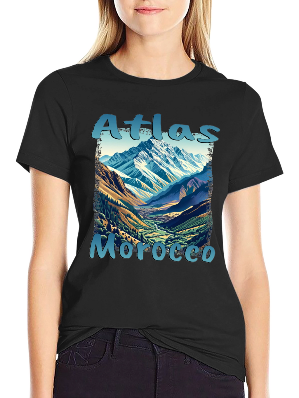 Atlas Morocco Mountain Scene T-Shirt
