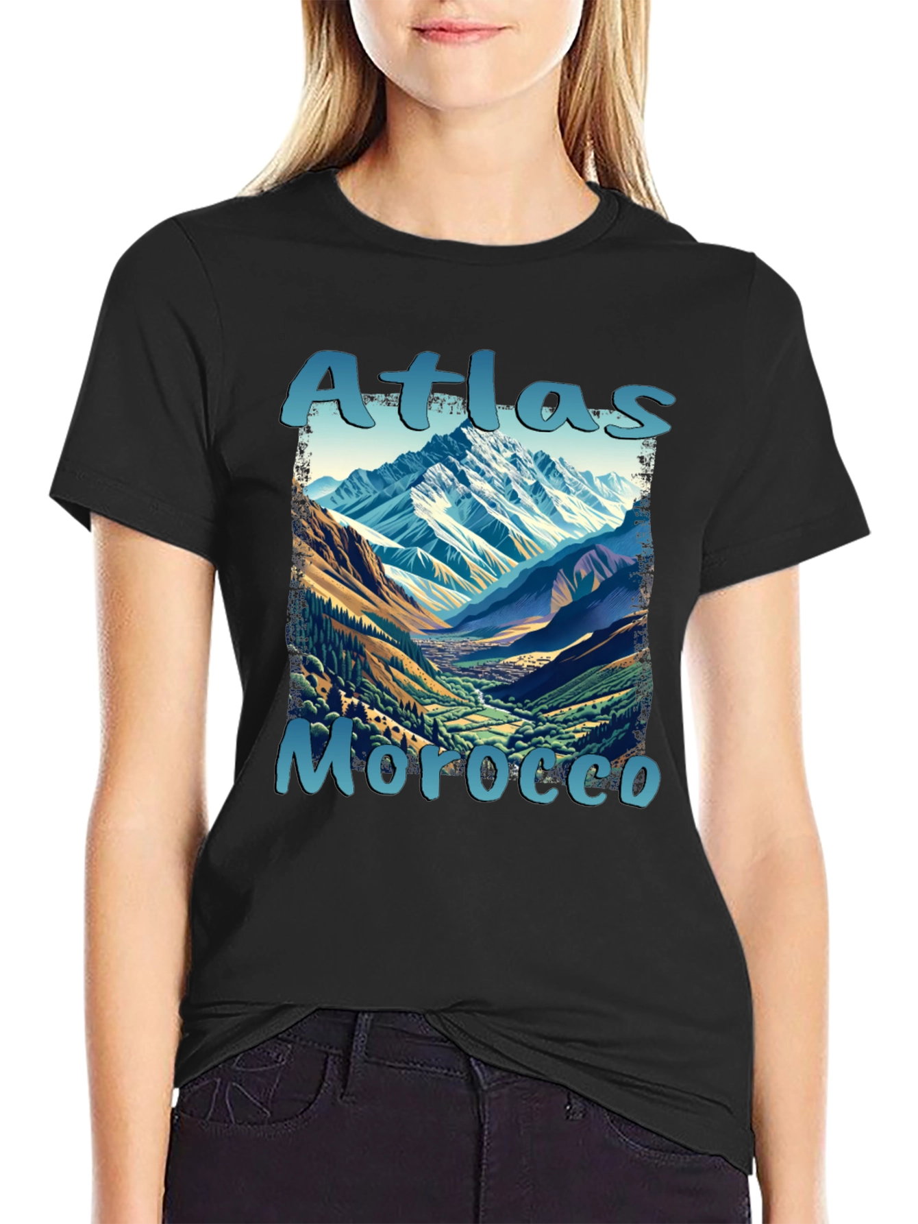 Atlas Morocco Mountain Scene T-Shirt