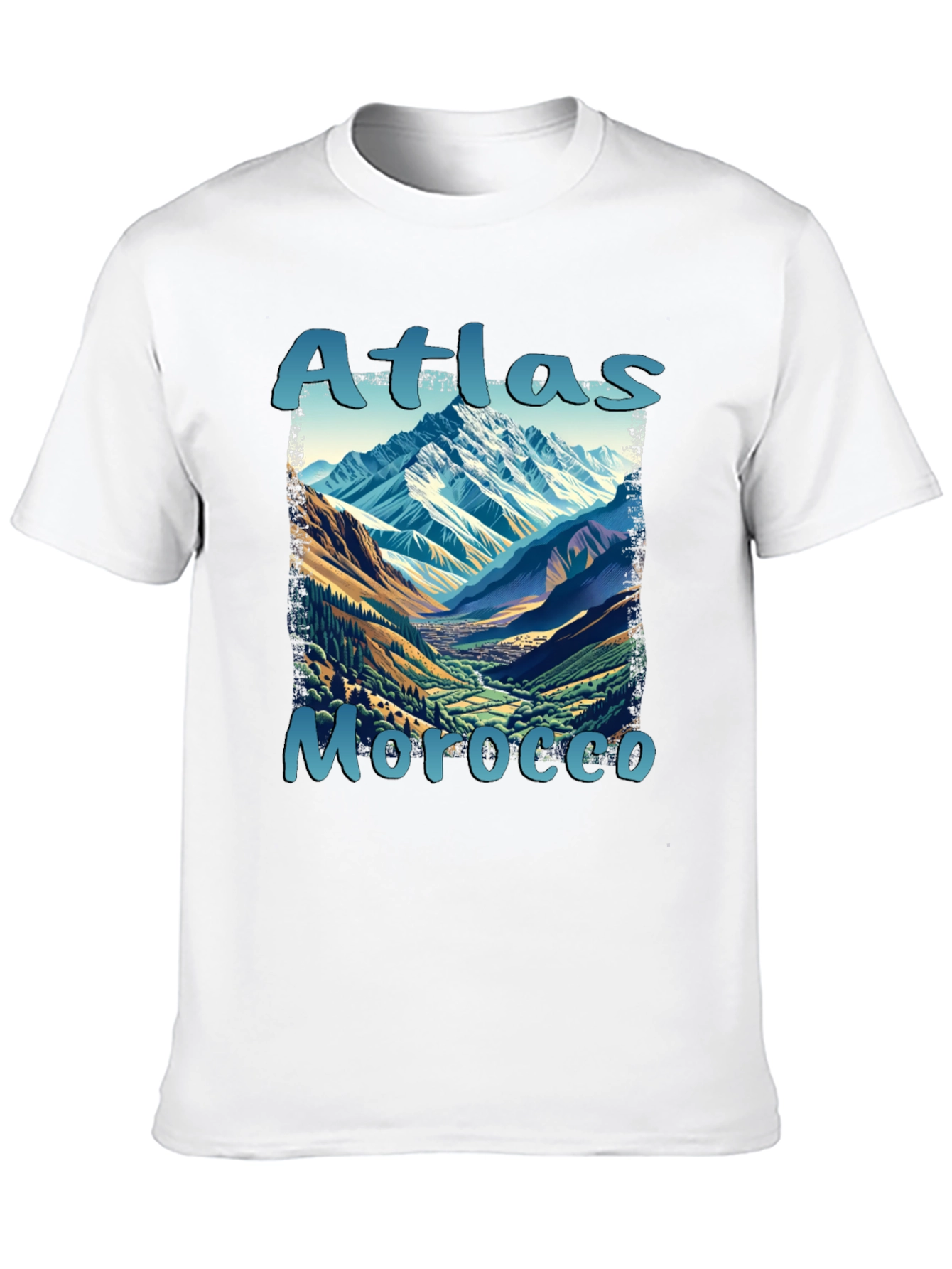 Atlas Morocco Mountain Scene T-Shirt