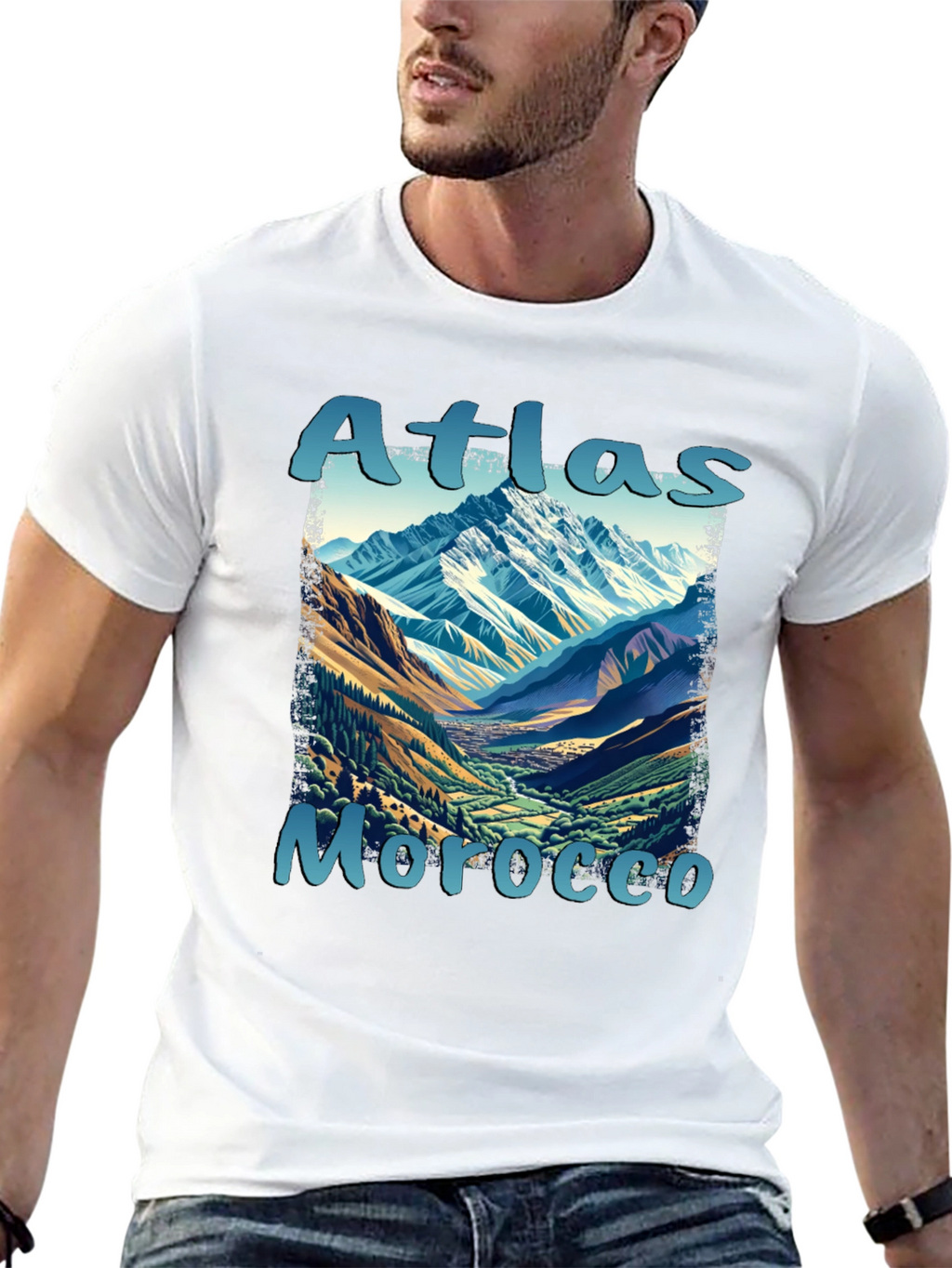 Atlas Morocco Mountain Scene T-Shirt