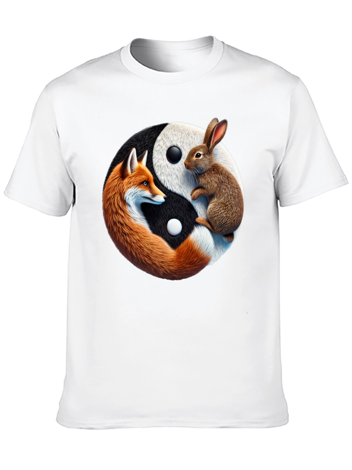 Yin Yang Fox & Rabbit Graphic Tee