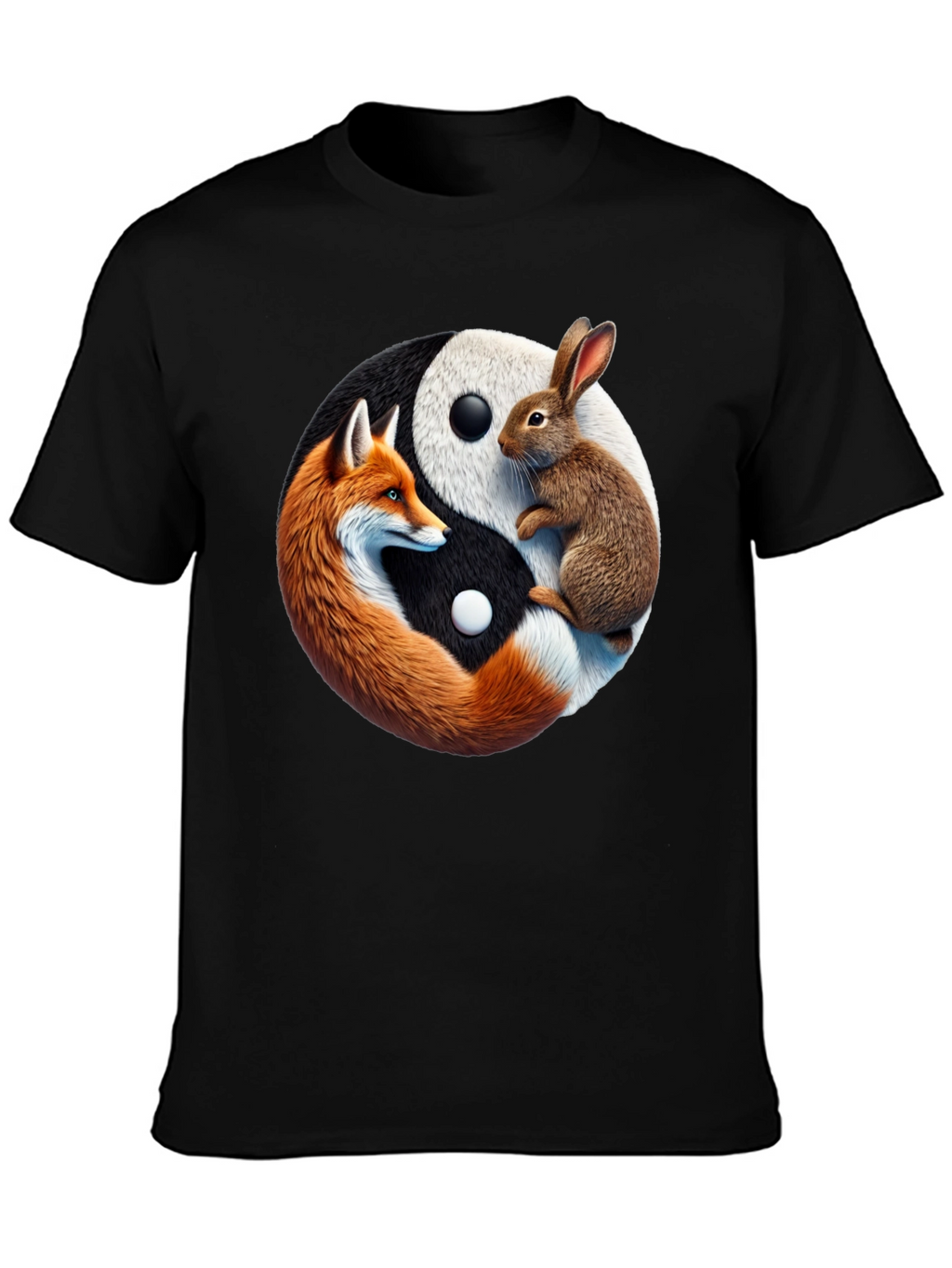 Yin Yang Fox & Rabbit Graphic Tee