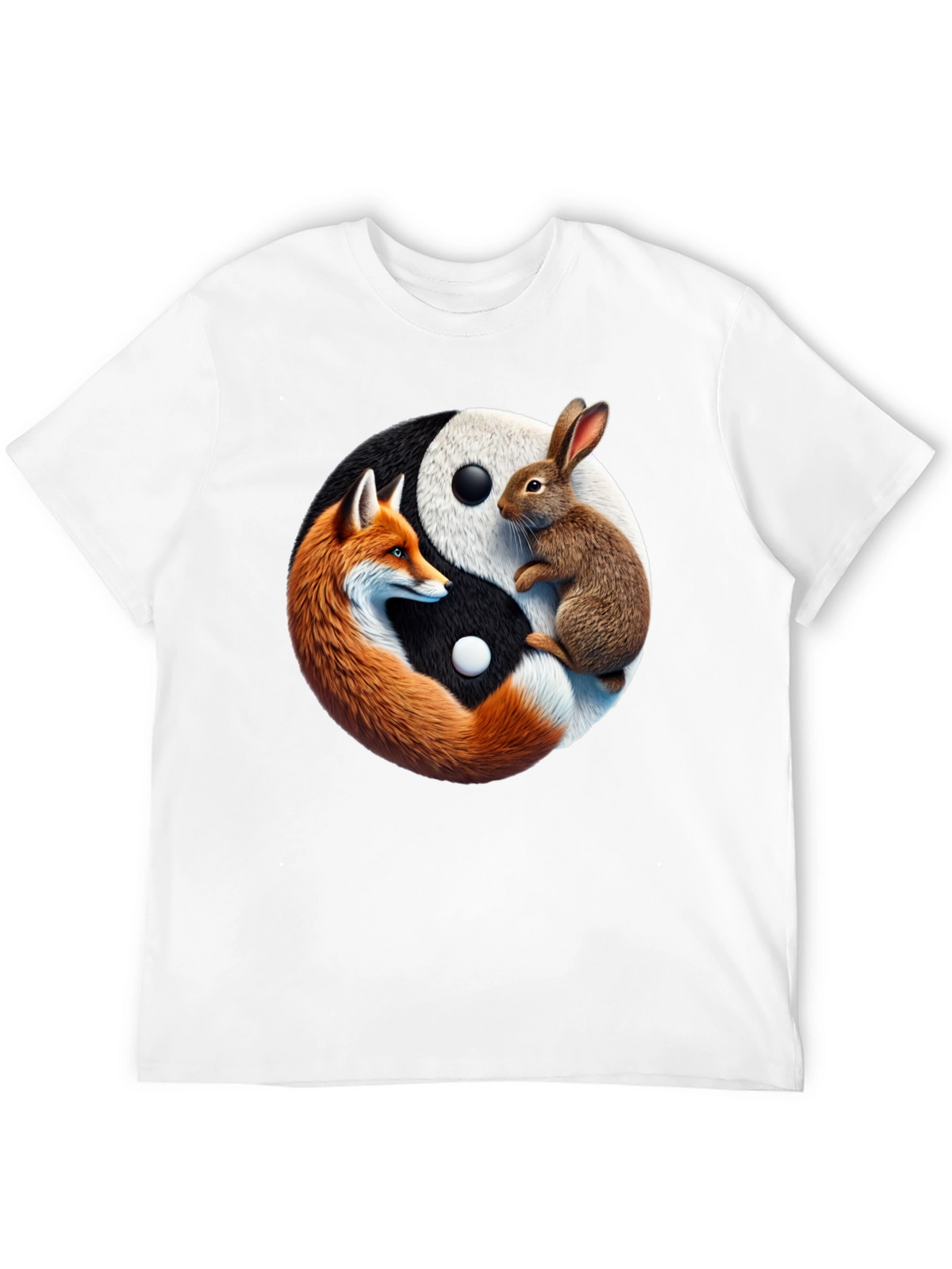 Yin Yang Fox & Rabbit Graphic Tee