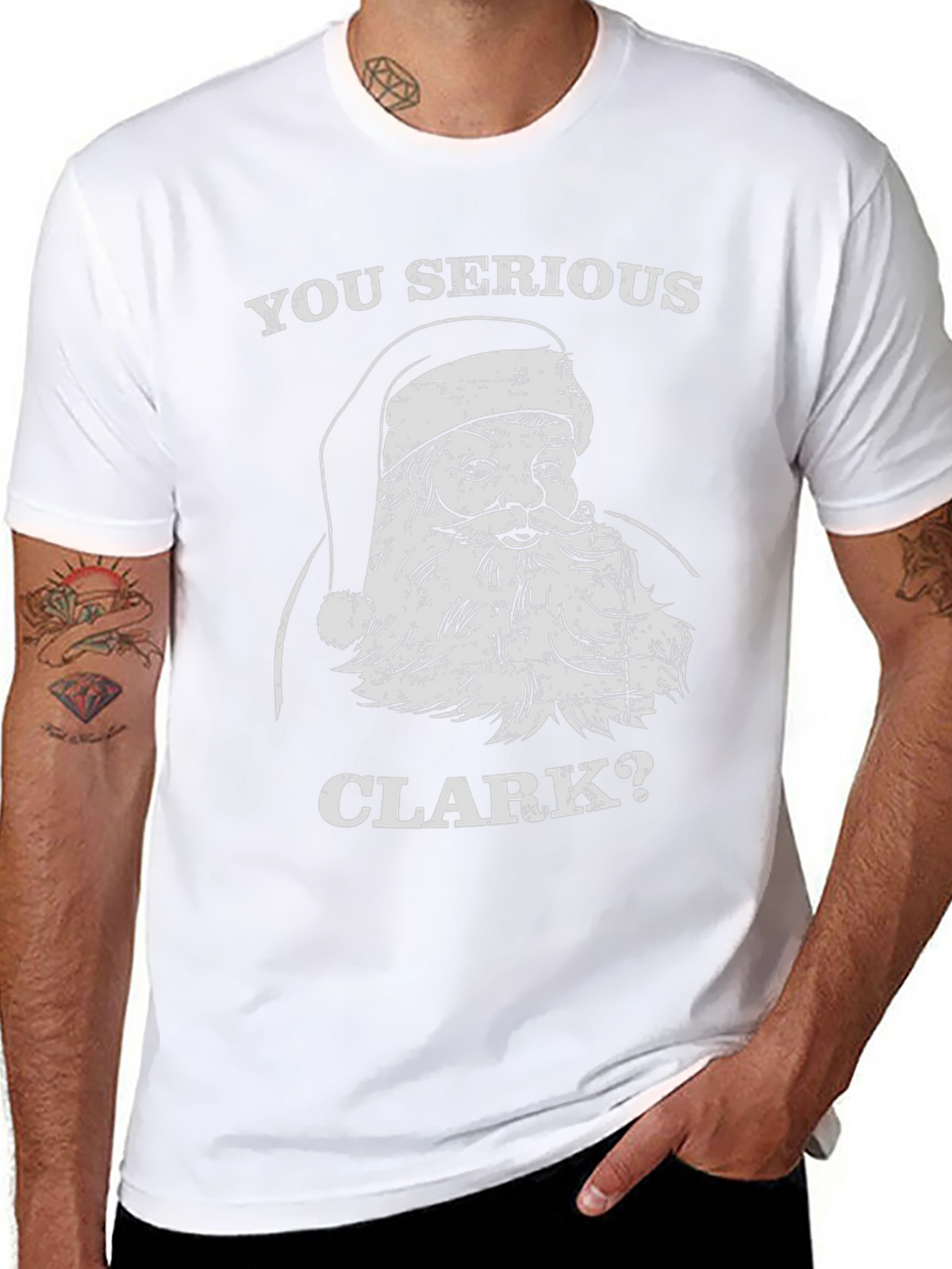 You Serious Clark Christmas Santa Graphic Tee