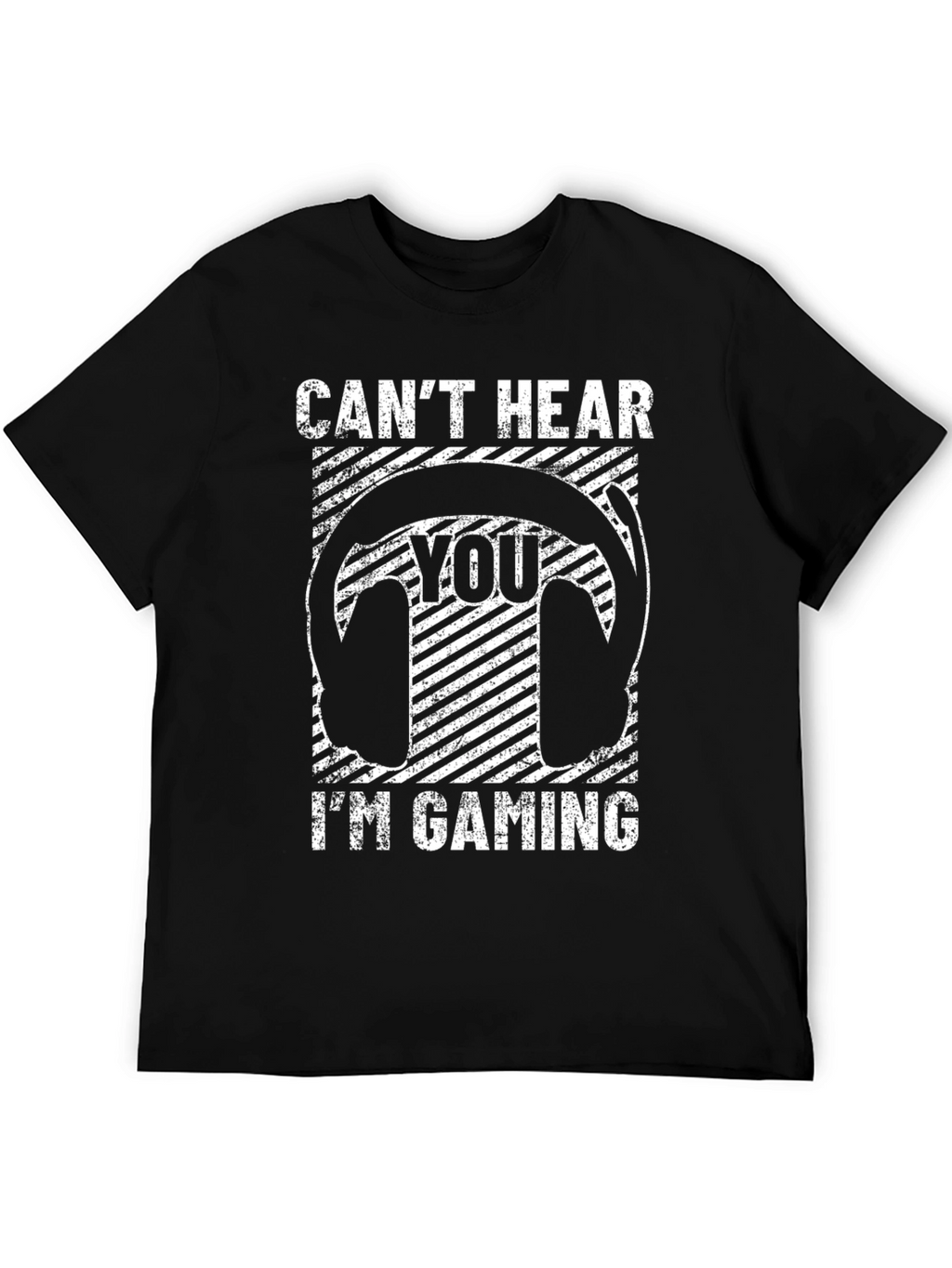 Cant Hear You Im Gaming Black T-Shirt