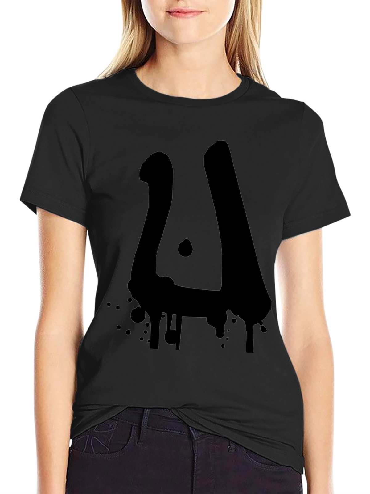 Abstract Drip Art Black T-Shirt