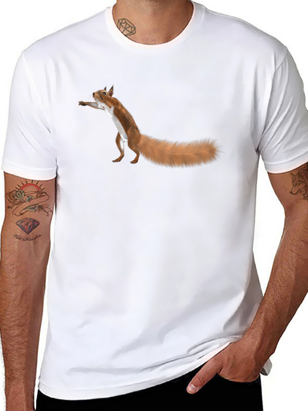 Squirrel Graphic Tee - Fun Black T-Shirt