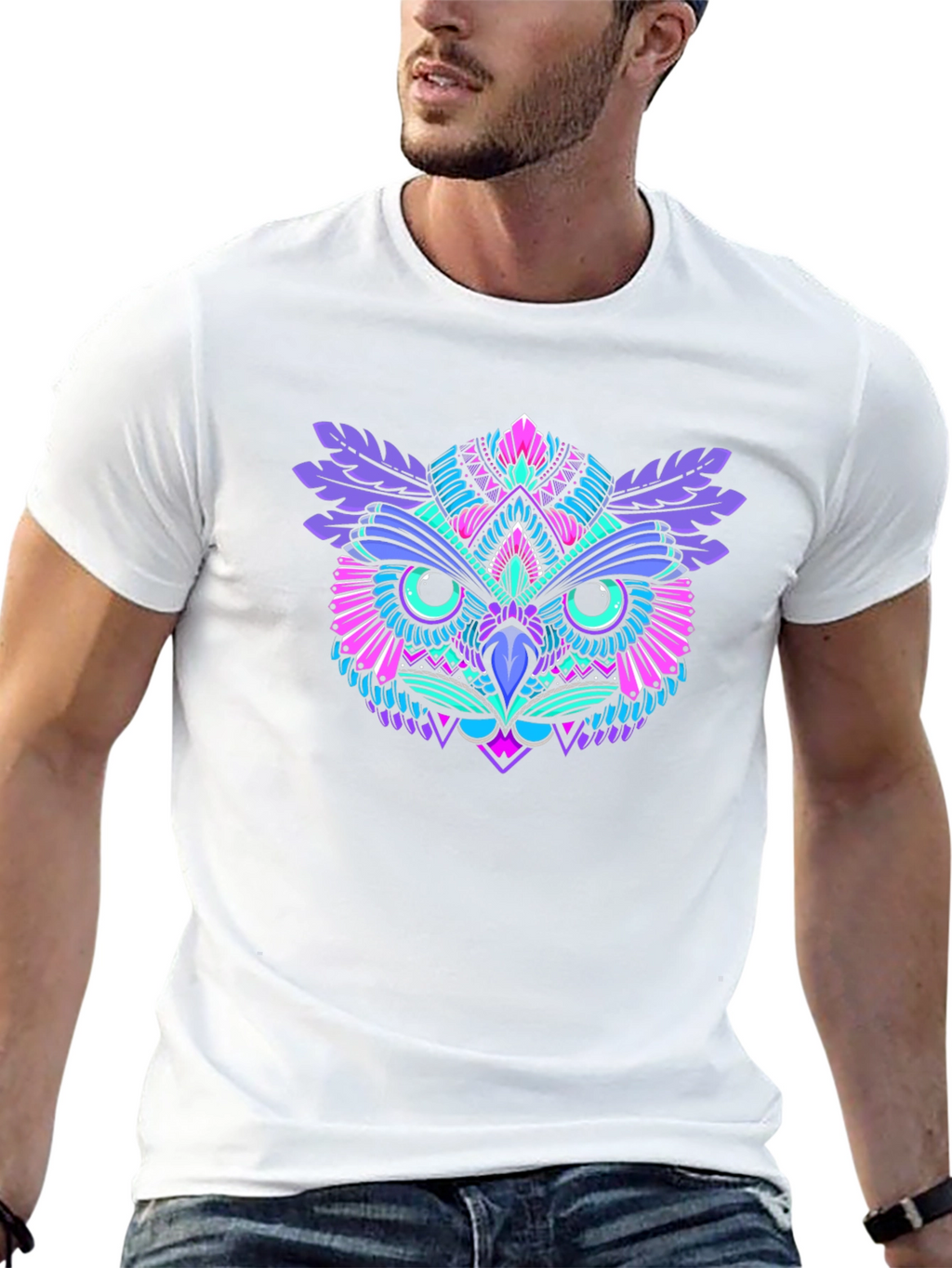 Vibrant Owl Graphic Tee - Unique Design