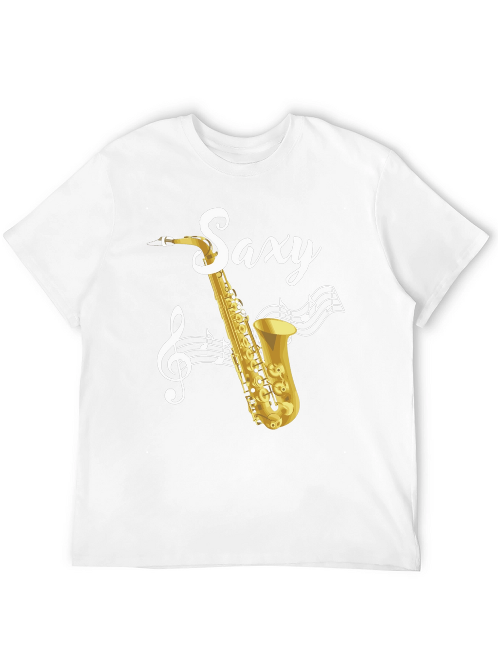 Saxy Saxophone Music Notes Graphic T-Shirt