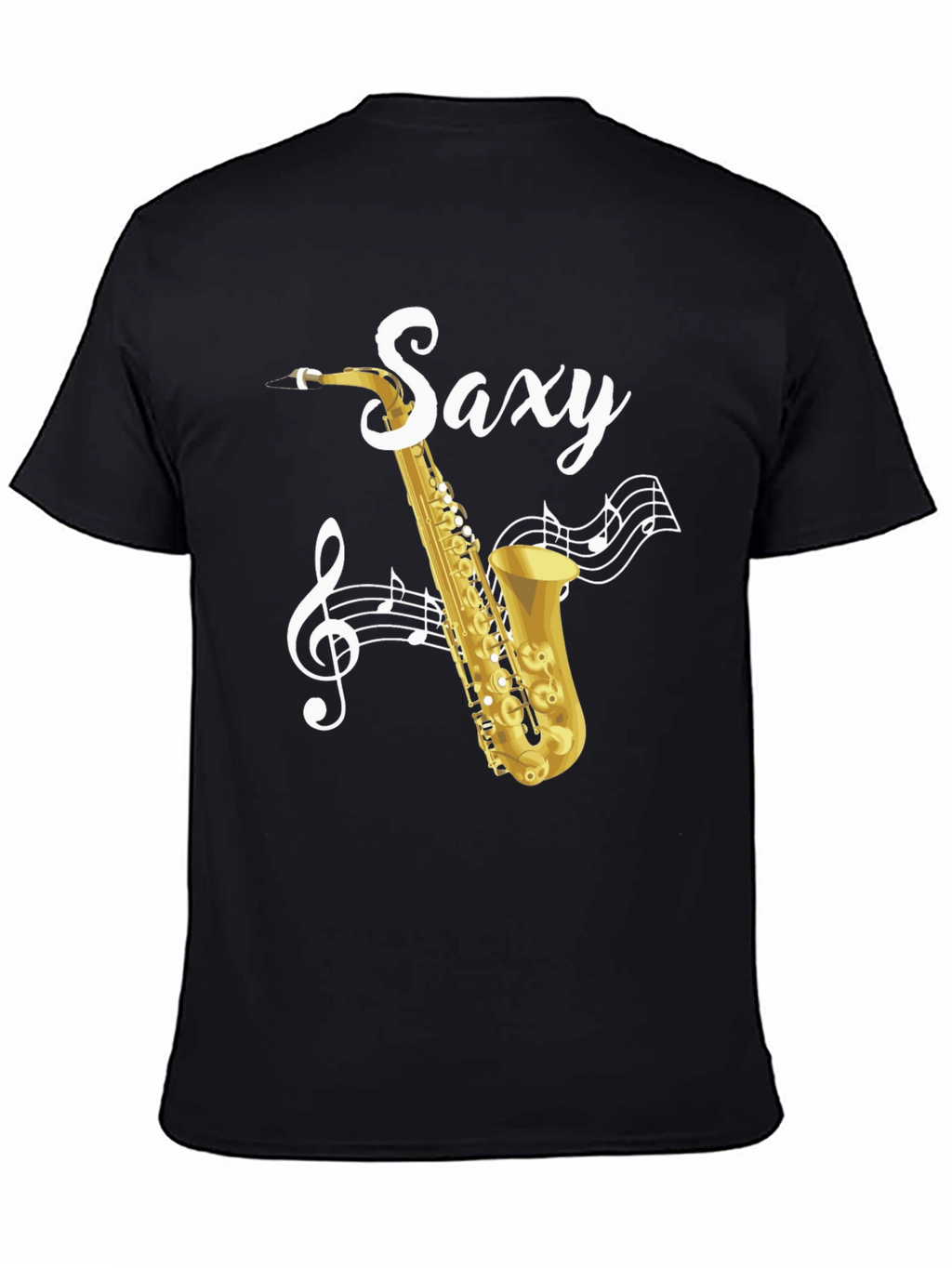 Saxy Saxophone Music Notes Graphic T-Shirt