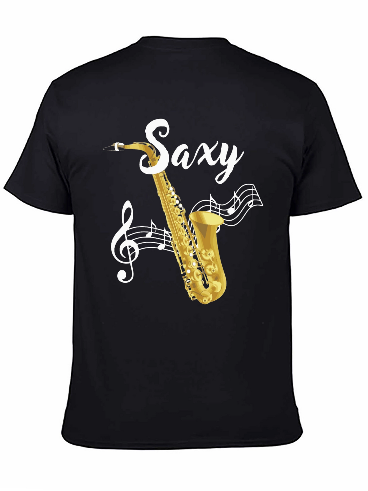 Saxy Saxophone Music Notes Graphic T-Shirt