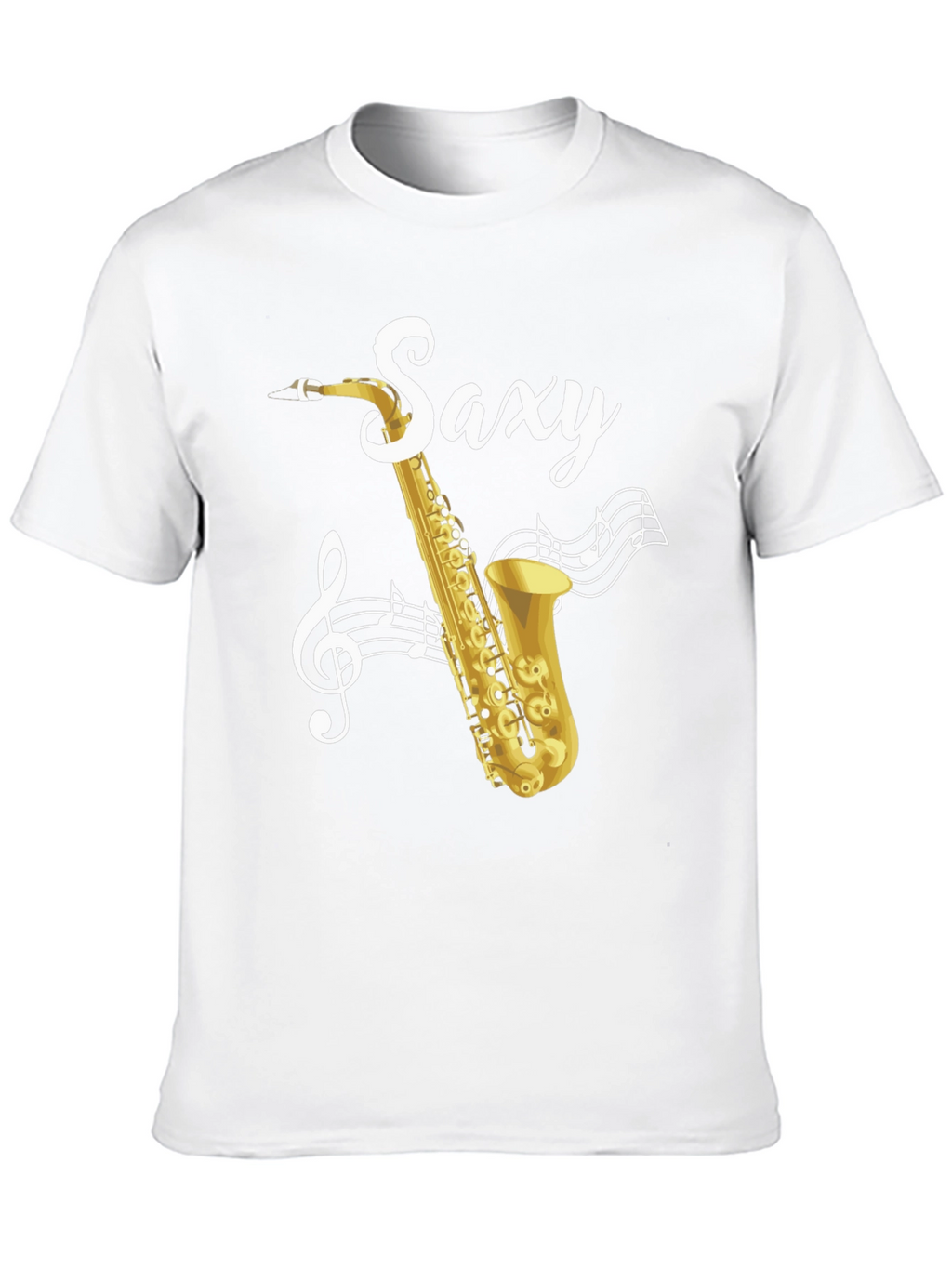 Saxy Saxophone Music Notes Graphic T-Shirt