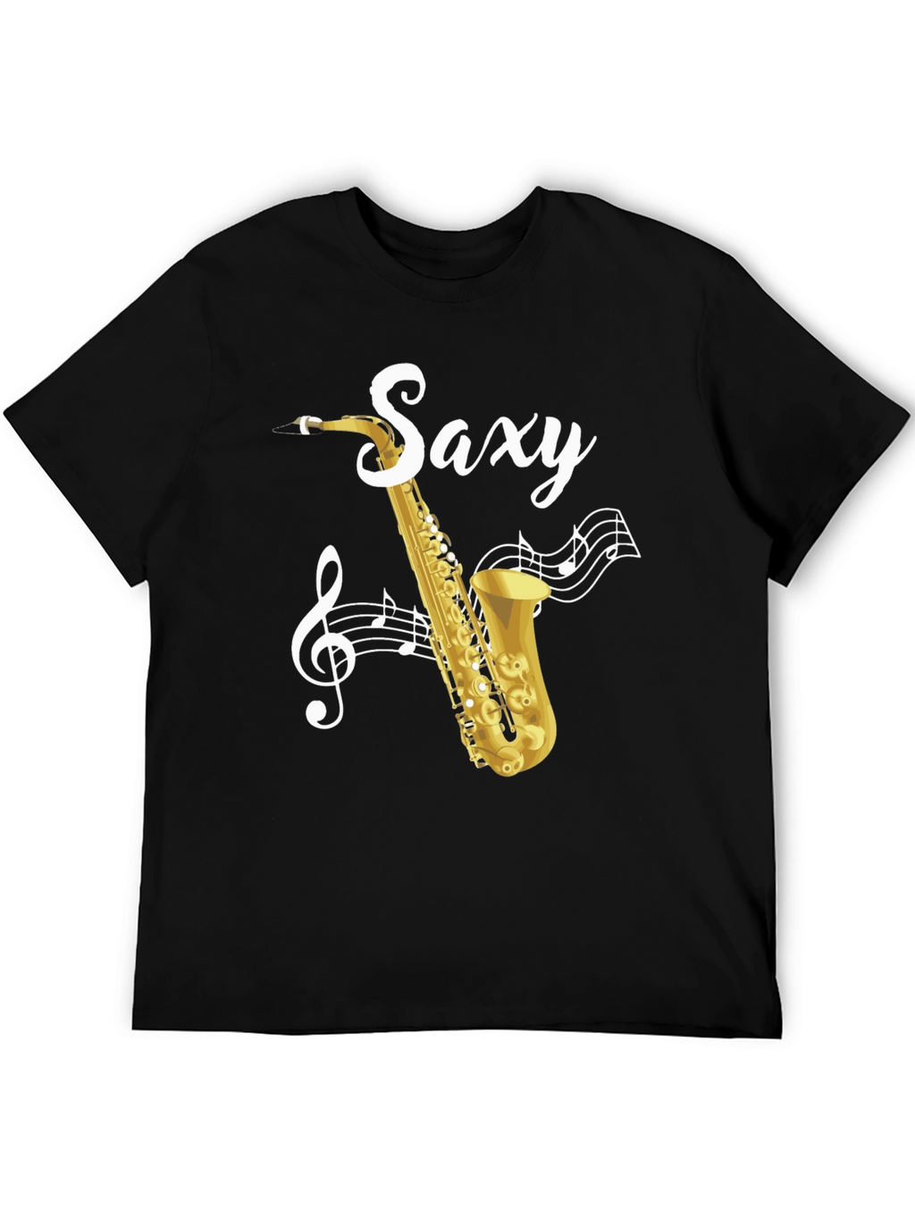 Saxy Saxophone Music Notes Graphic T-Shirt