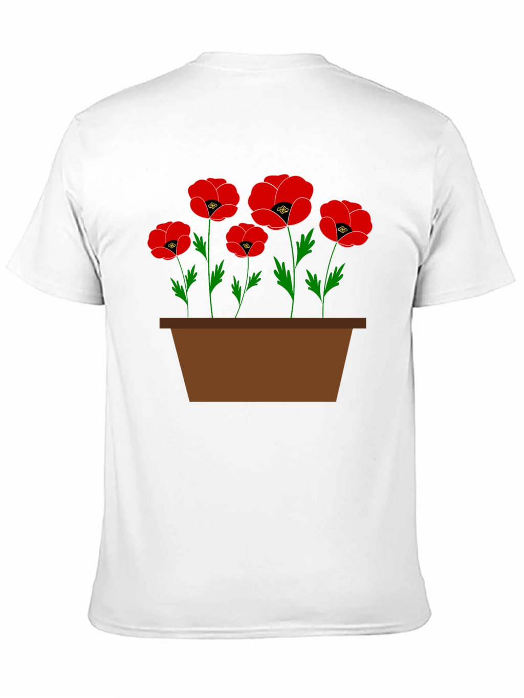 Poppy Flower Pot Graphic T-Shirt