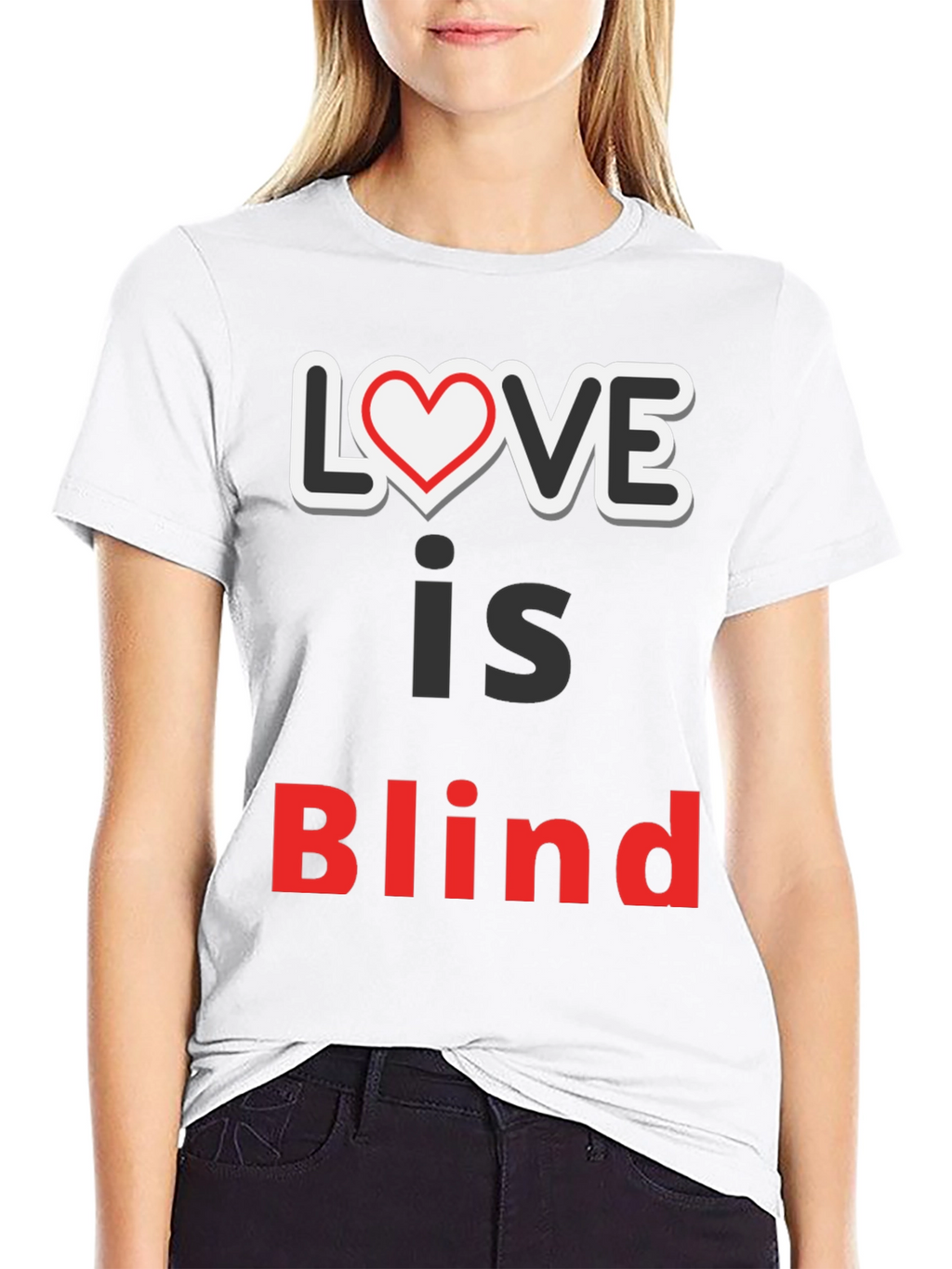 Love Is Blind Graphic Tee - Trendy Slogan Shirt