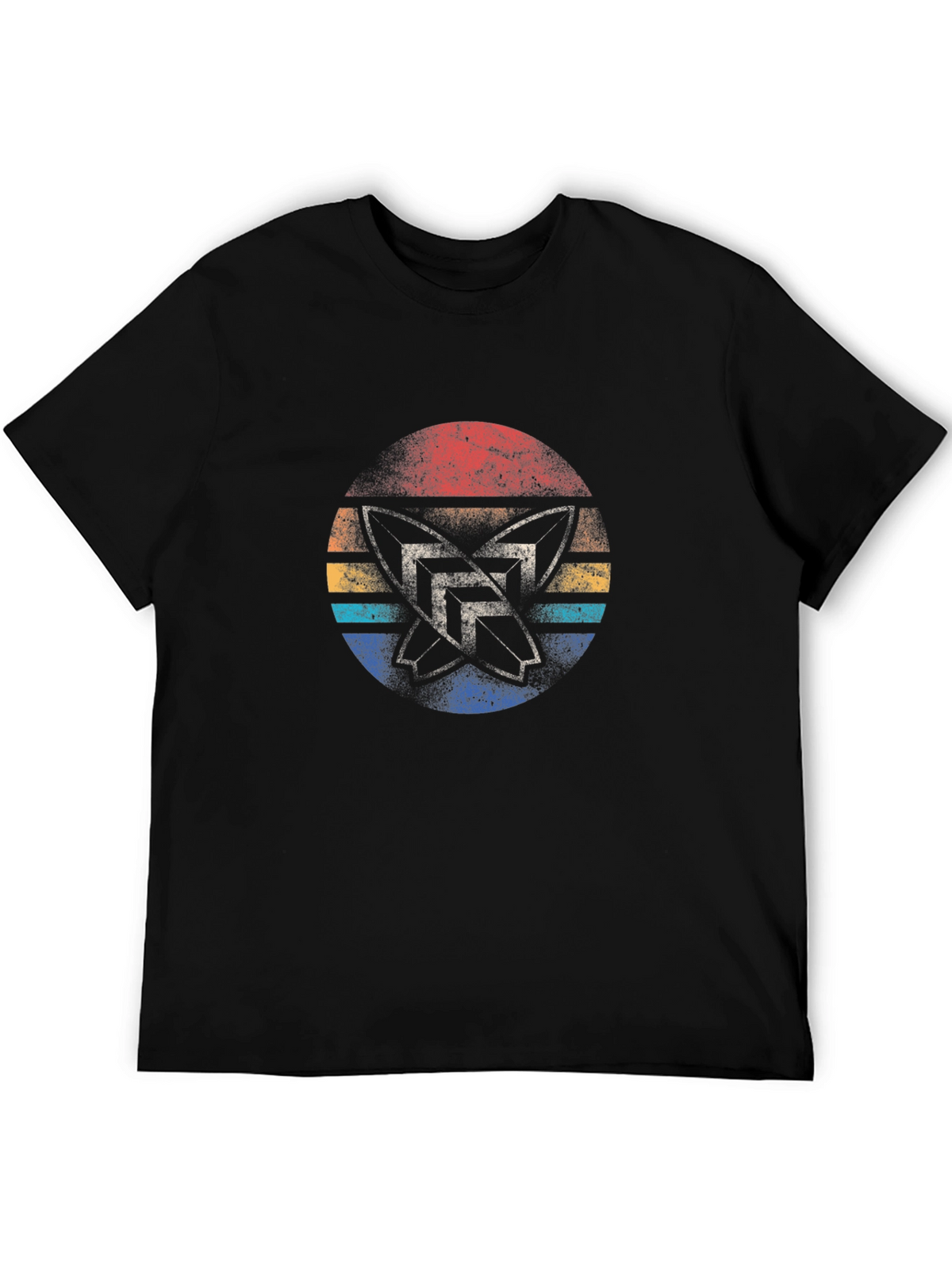 Retro Surfboards Graphic T-Shirt - Black