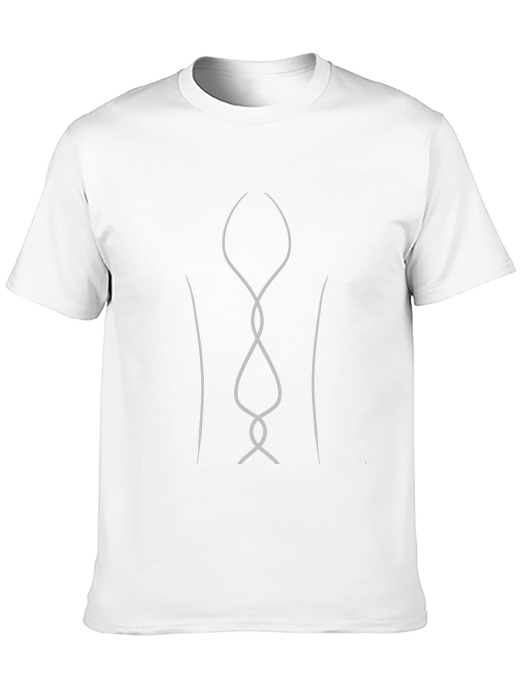 Abstract Rib Cage Outline Black T-Shirt