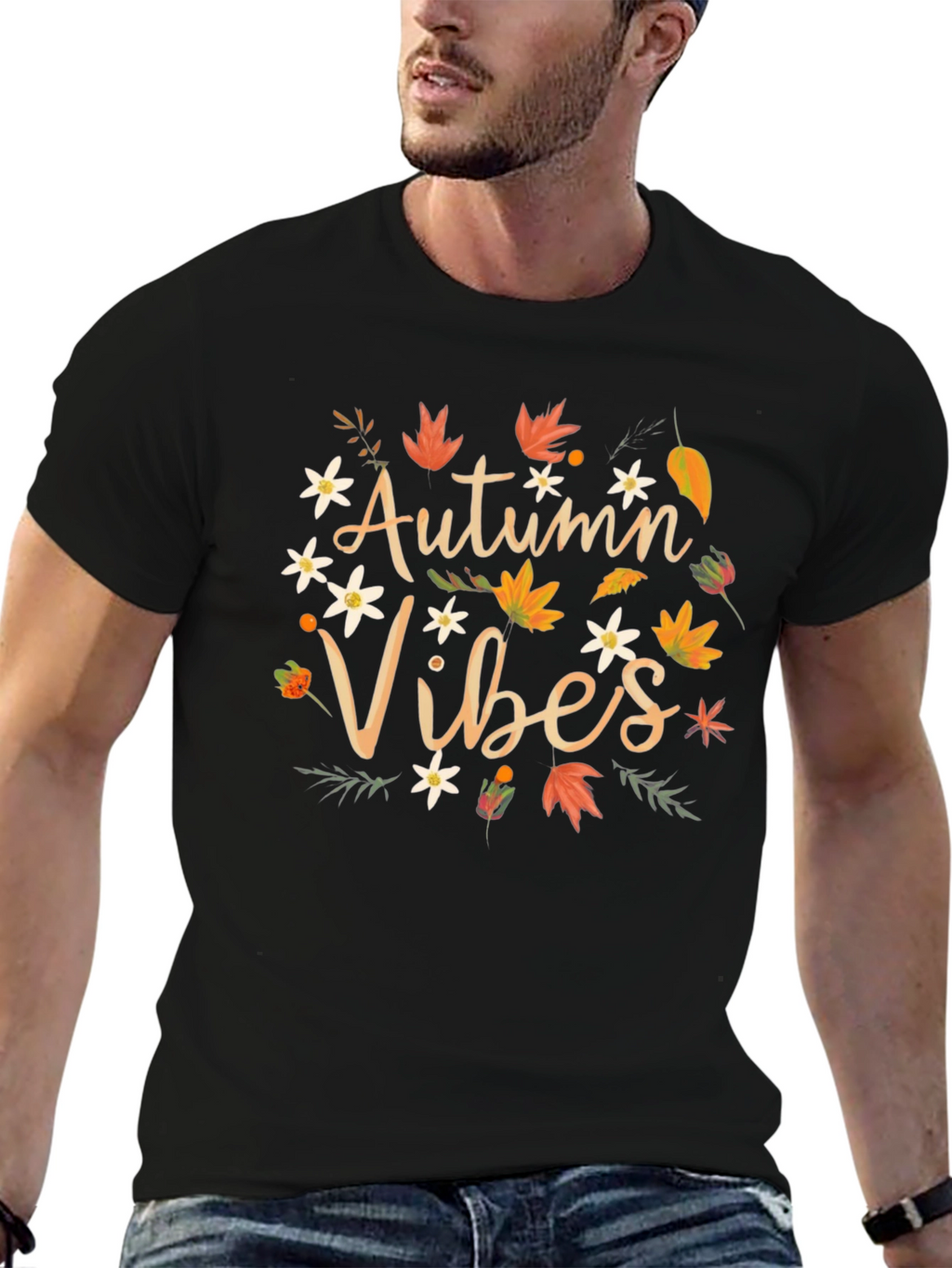 Autumn Vibes Graphic Tee - Fall Season Shirt
