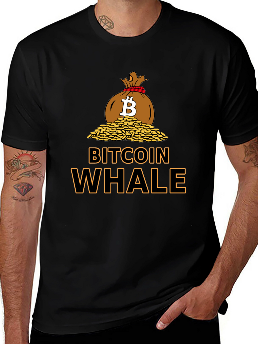 Bitcoin Whale Graphic Tee - Crypto Enthusiast T-Shirt