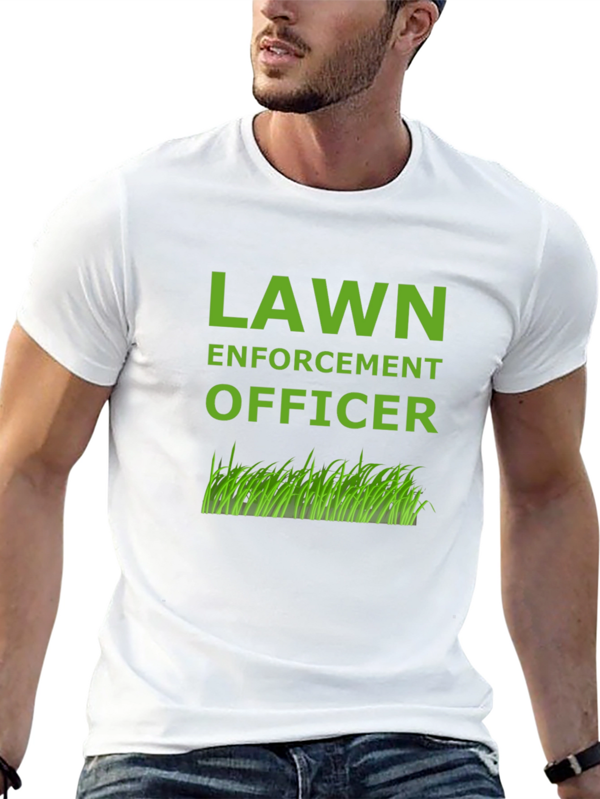 Lawn Enforcement Officer T-Shirt - Funny Gardening Tee