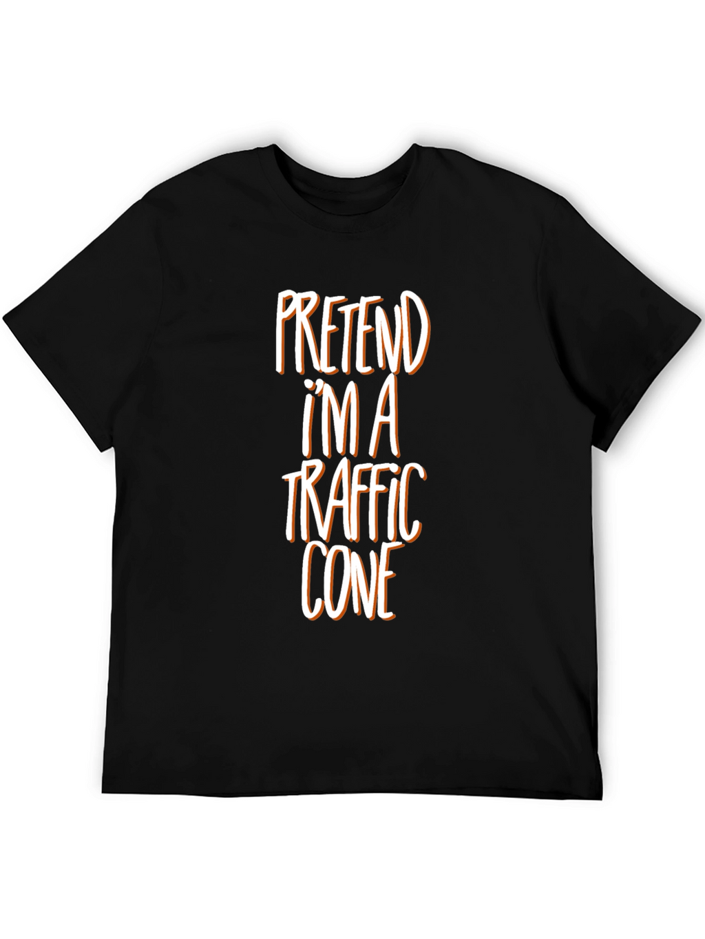 Pretend Im a Traffic Cone Funny Graphic Tee