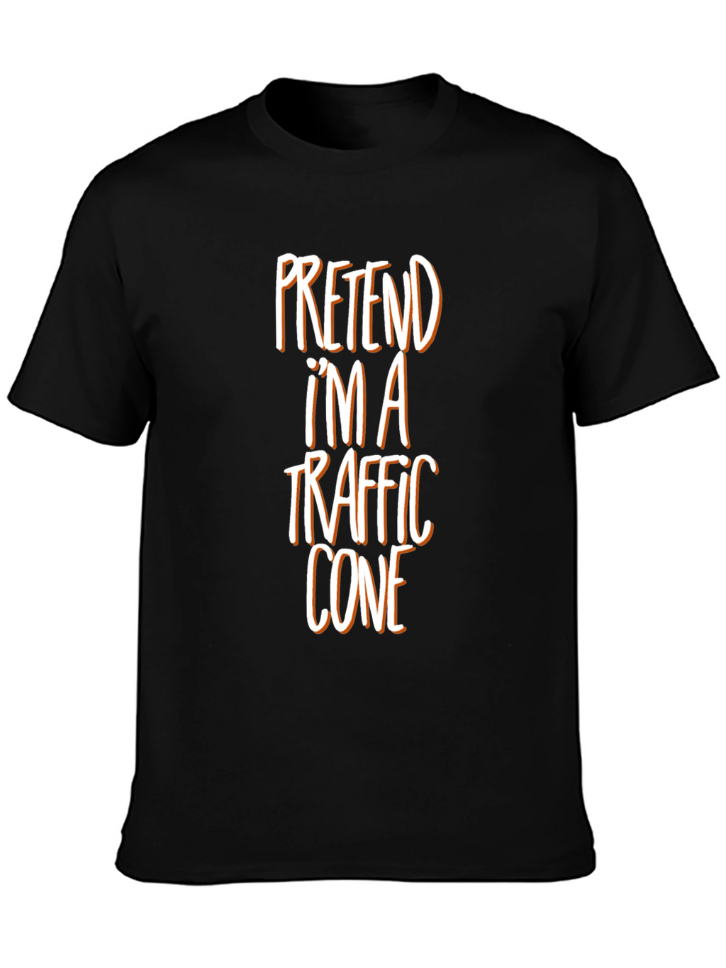 Pretend Im a Traffic Cone Funny Graphic Tee