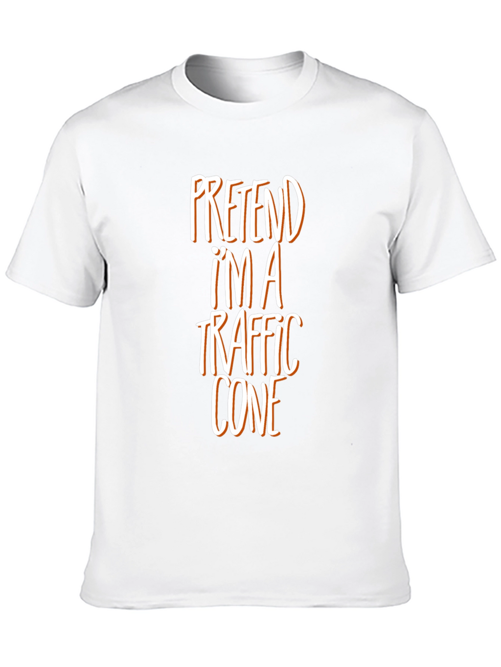 Pretend Im a Traffic Cone Funny Graphic Tee
