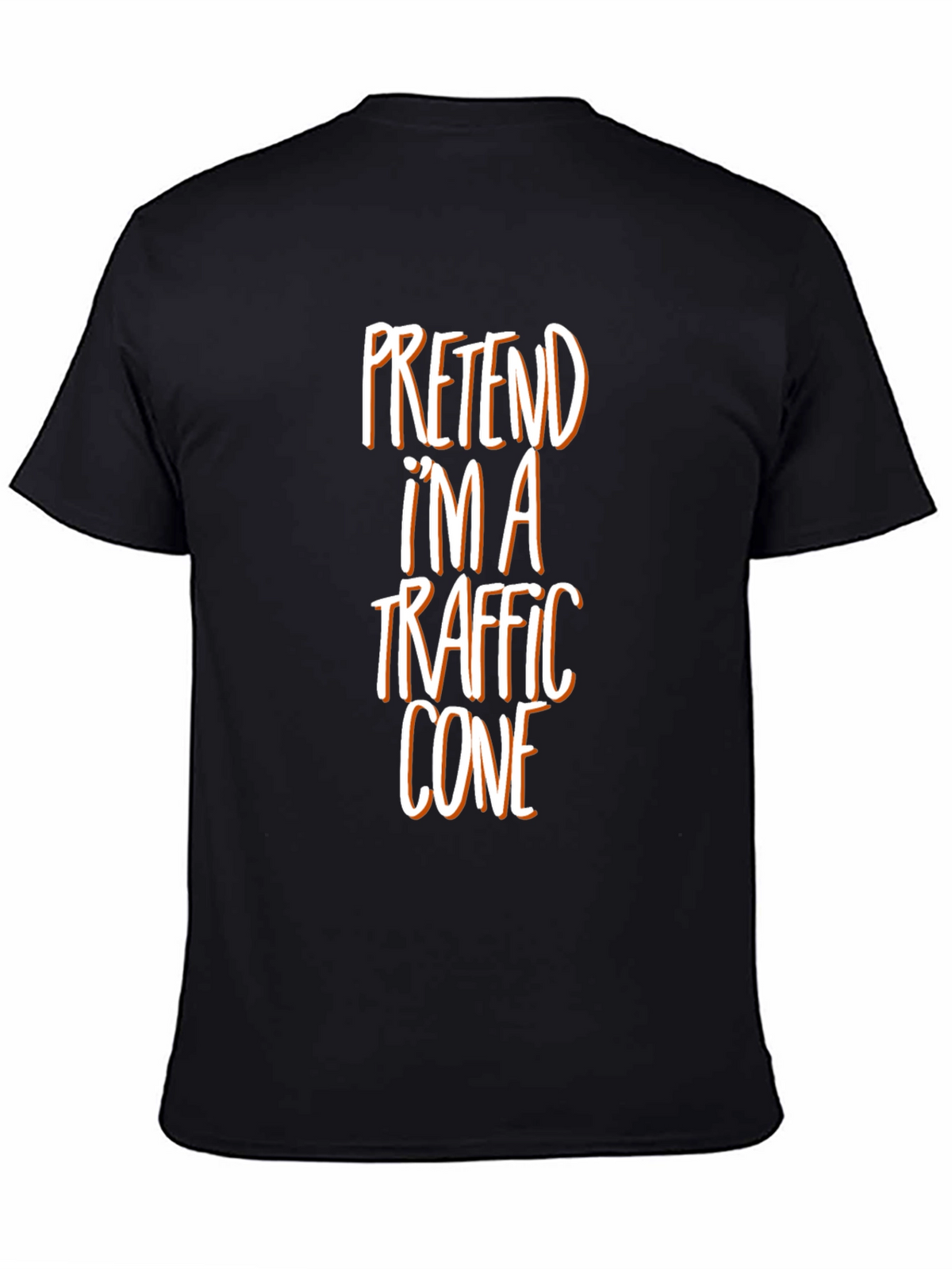 Pretend Im a Traffic Cone Funny Graphic Tee