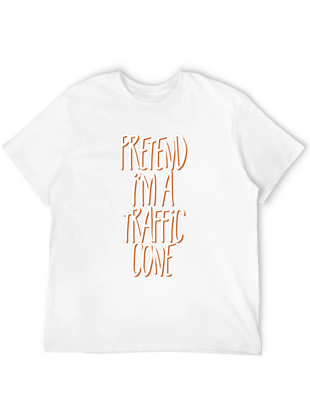 Pretend Im a Traffic Cone Funny Graphic Tee