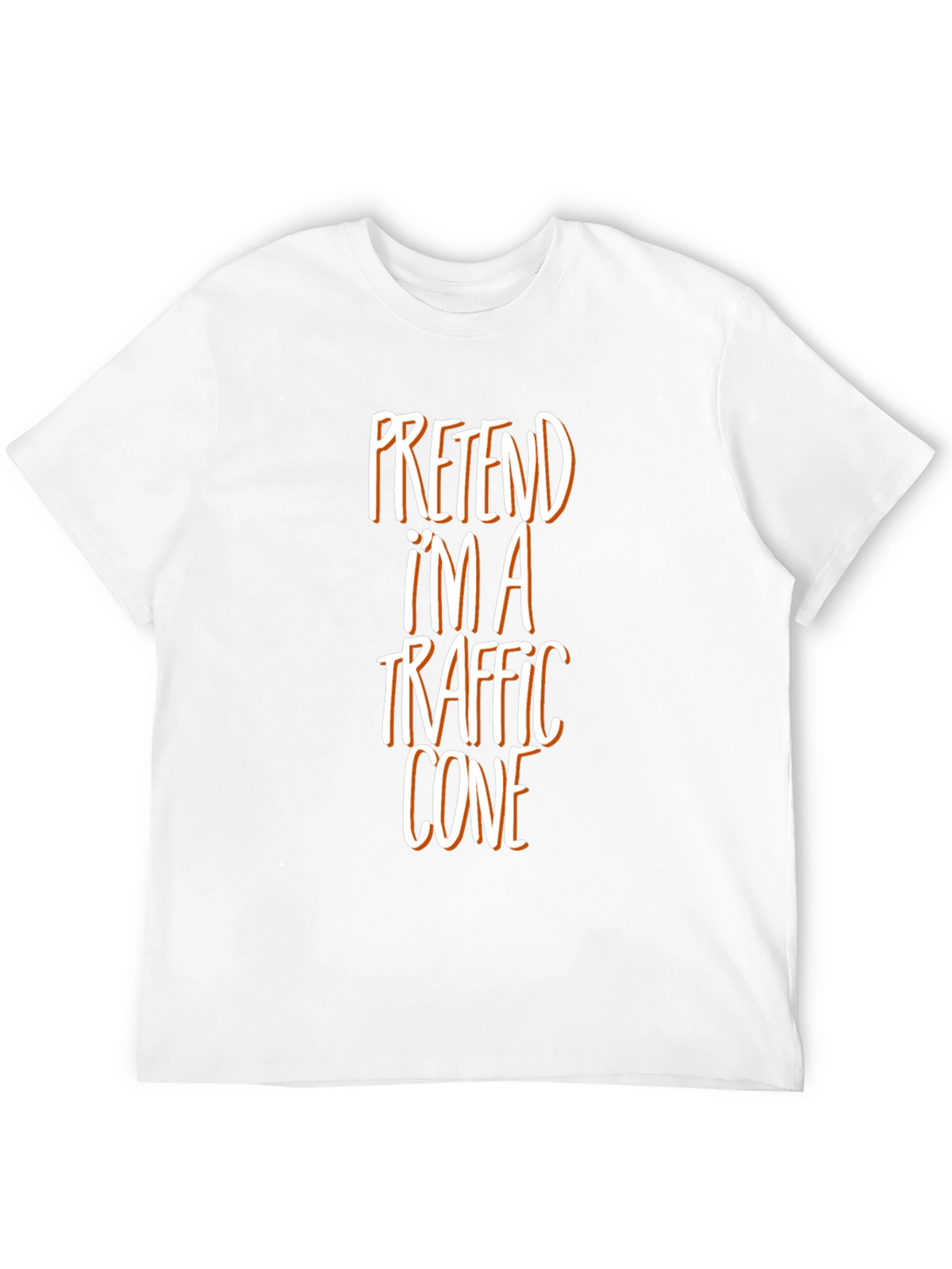 Pretend Im a Traffic Cone Funny Graphic Tee