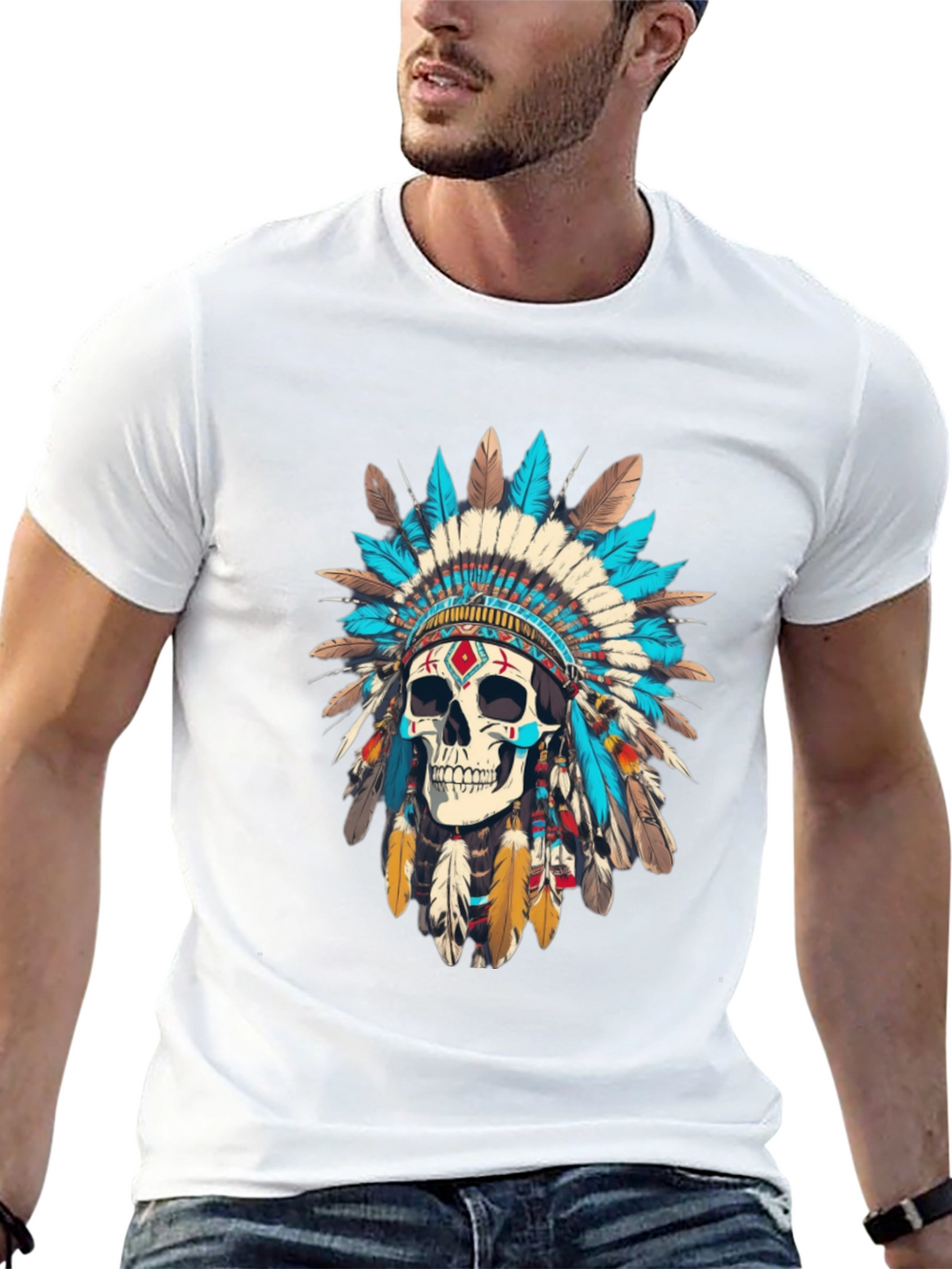 Skull Chief T-Shirt - Black