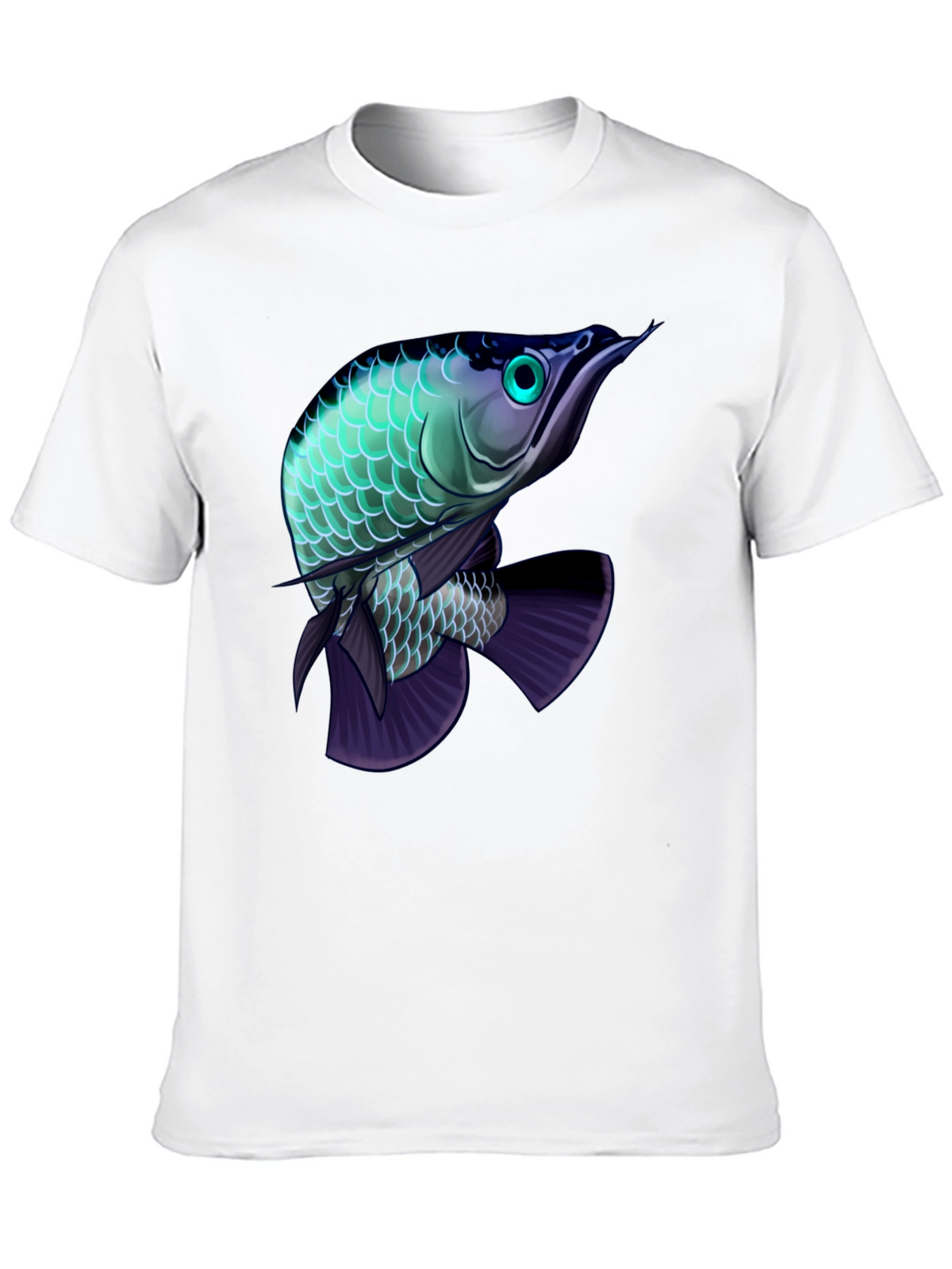 Arowana Fish Graphic Black T-Shirt