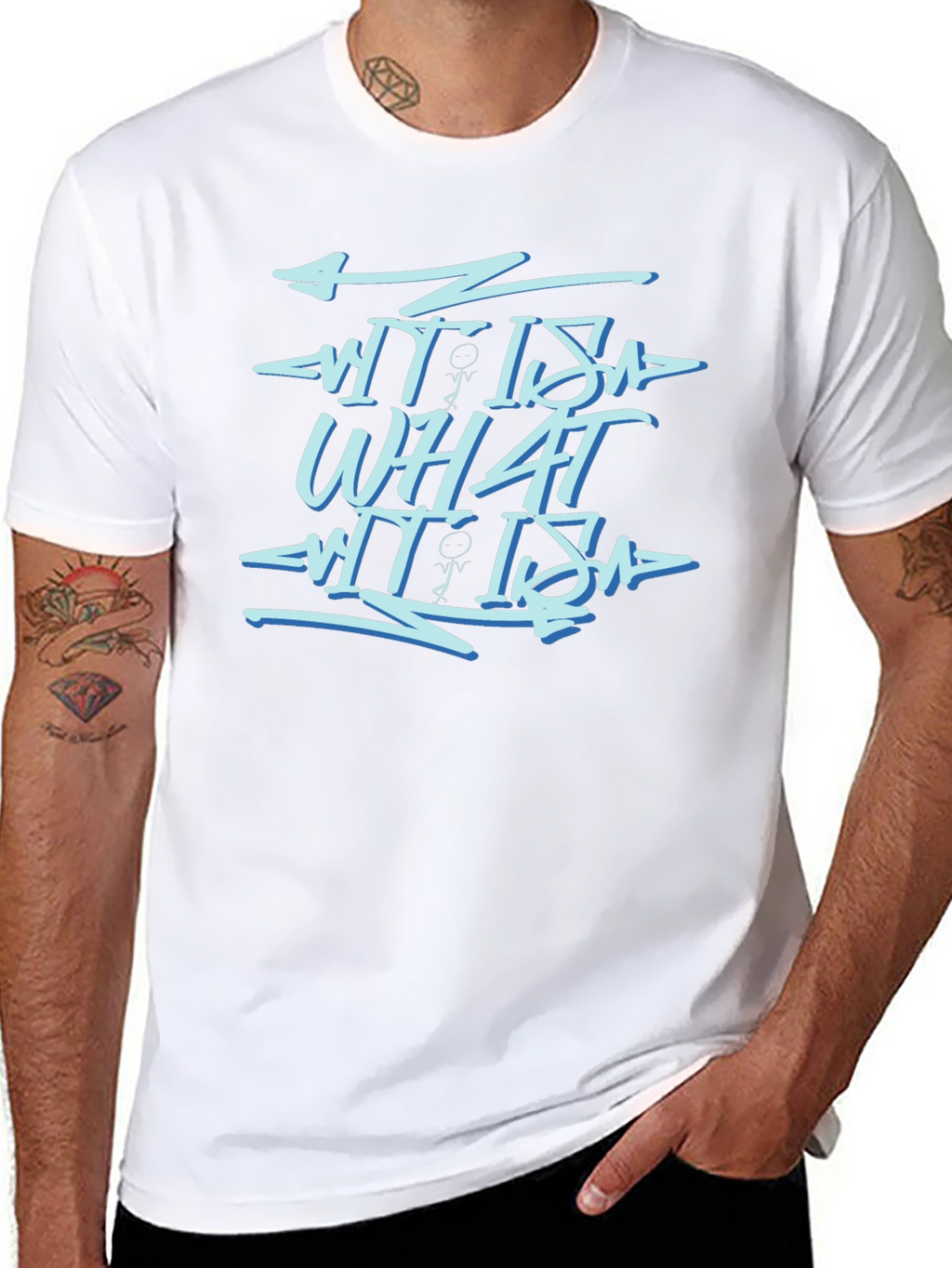 What It Is Black Graphic Print Tee