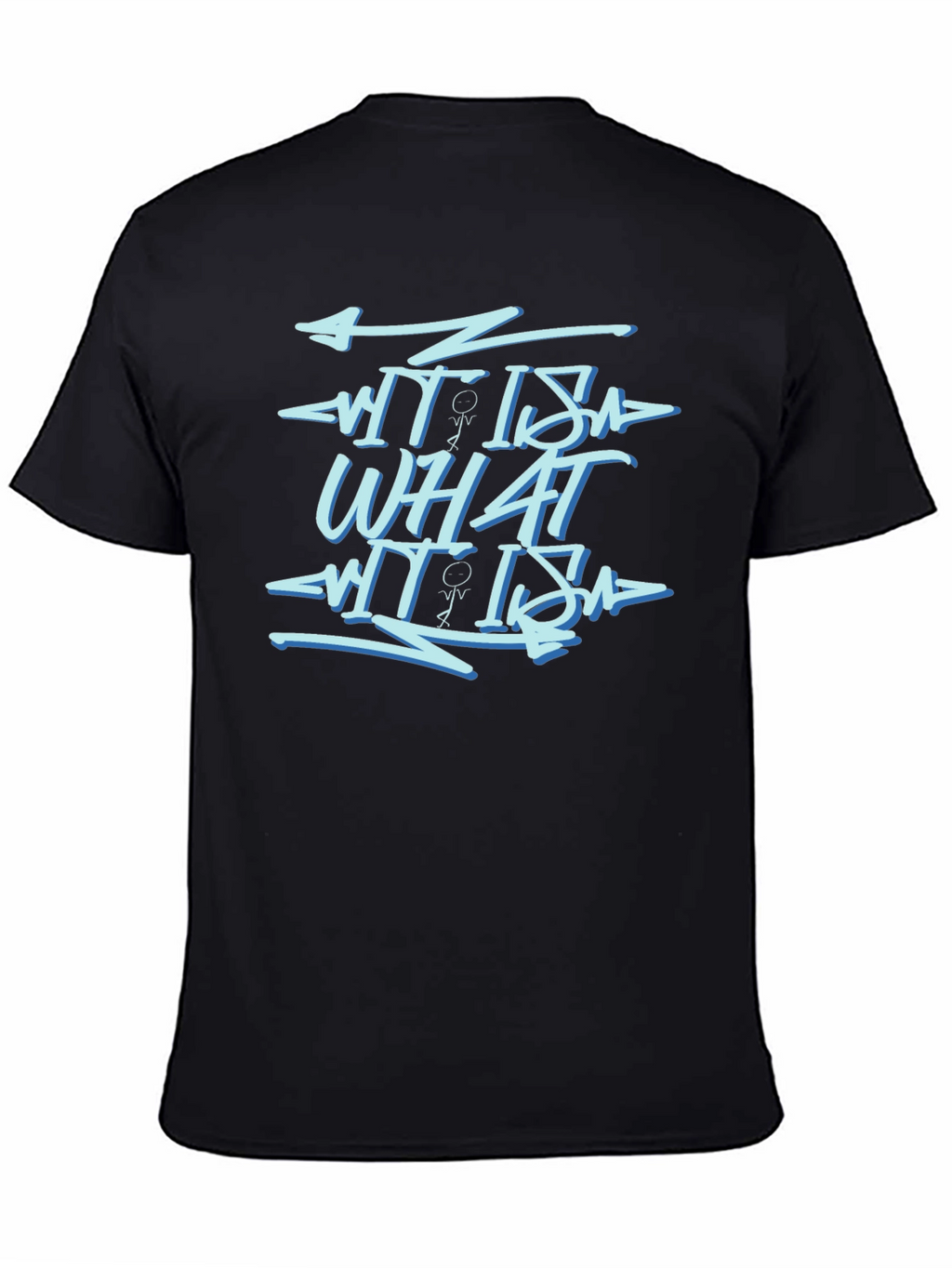 What It Is Black Graphic Print Tee