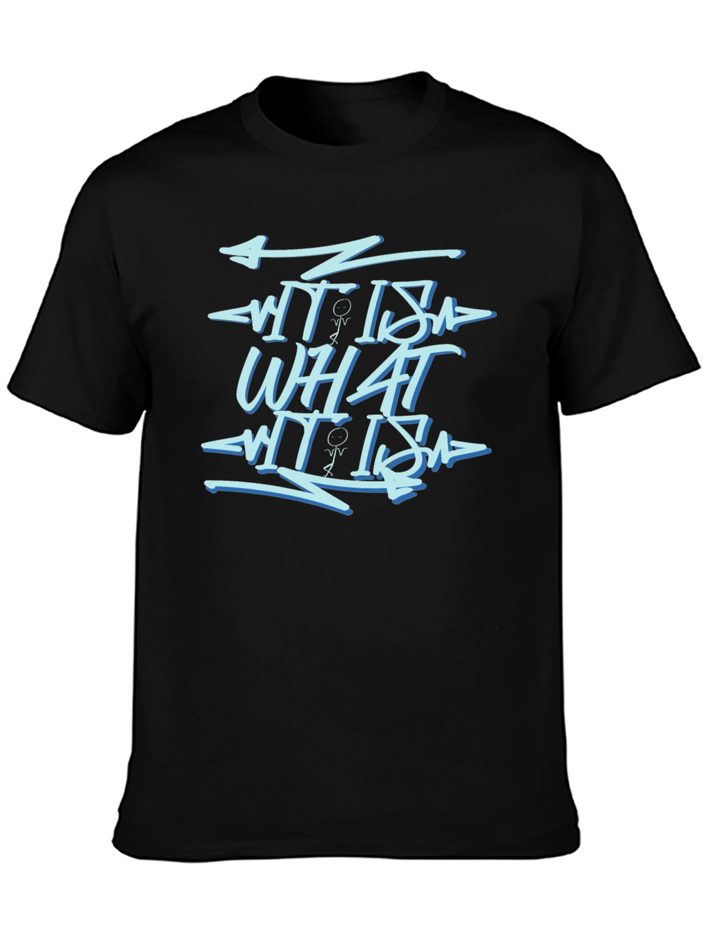 What It Is Black Graphic Print Tee