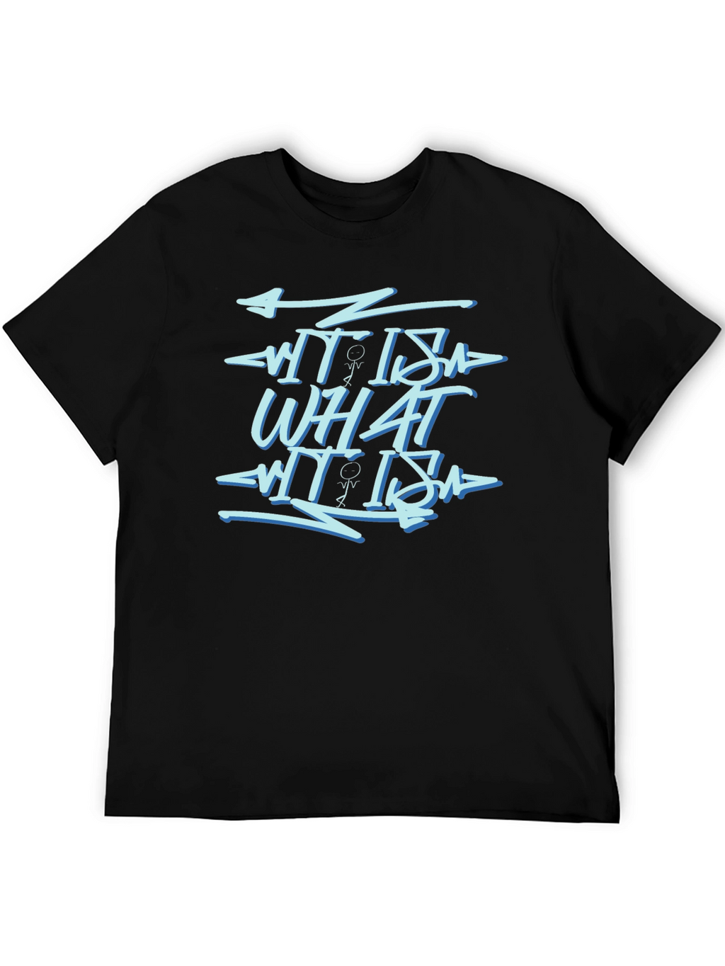 What It Is Black Graphic Print Tee