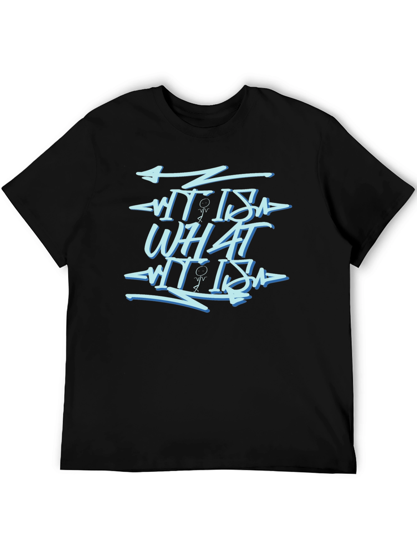 What It Is Black Graphic Print Tee
