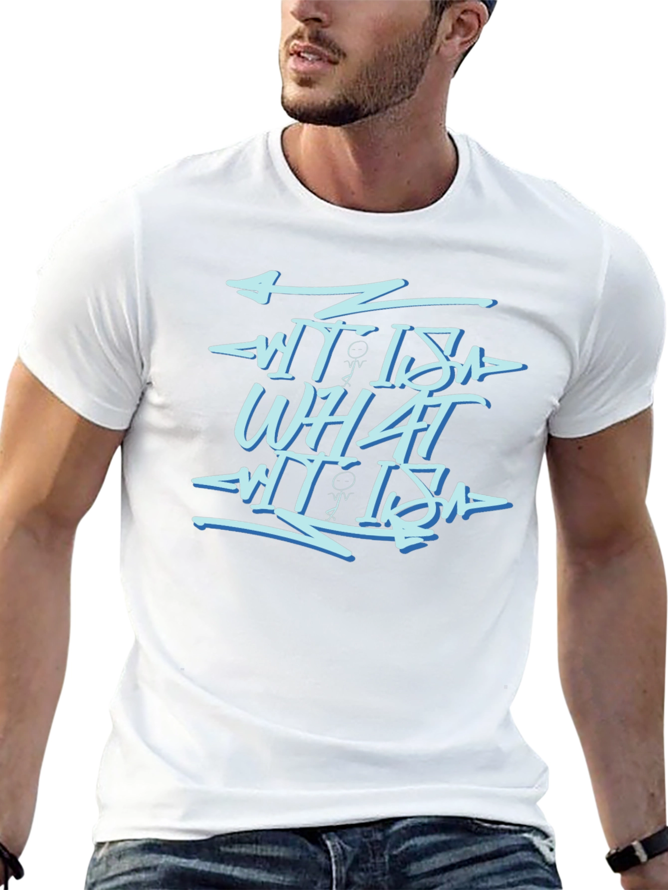 What It Is Black Graphic Print Tee