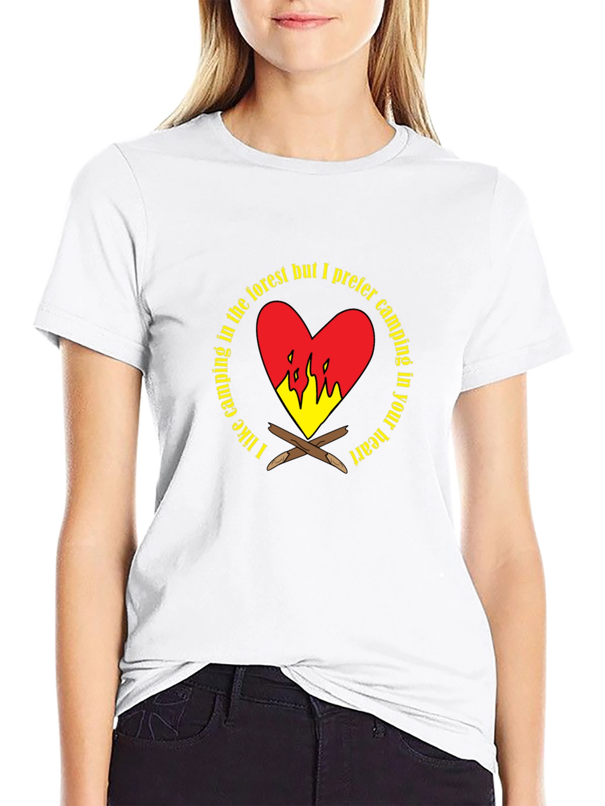 Camping Heart Graphic T-Shirt