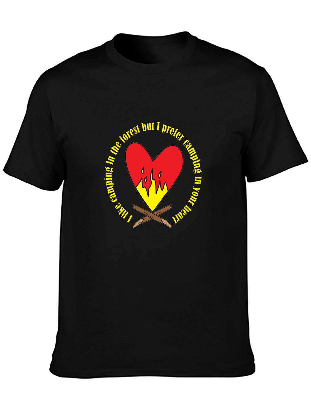 Camping Heart Graphic T-Shirt