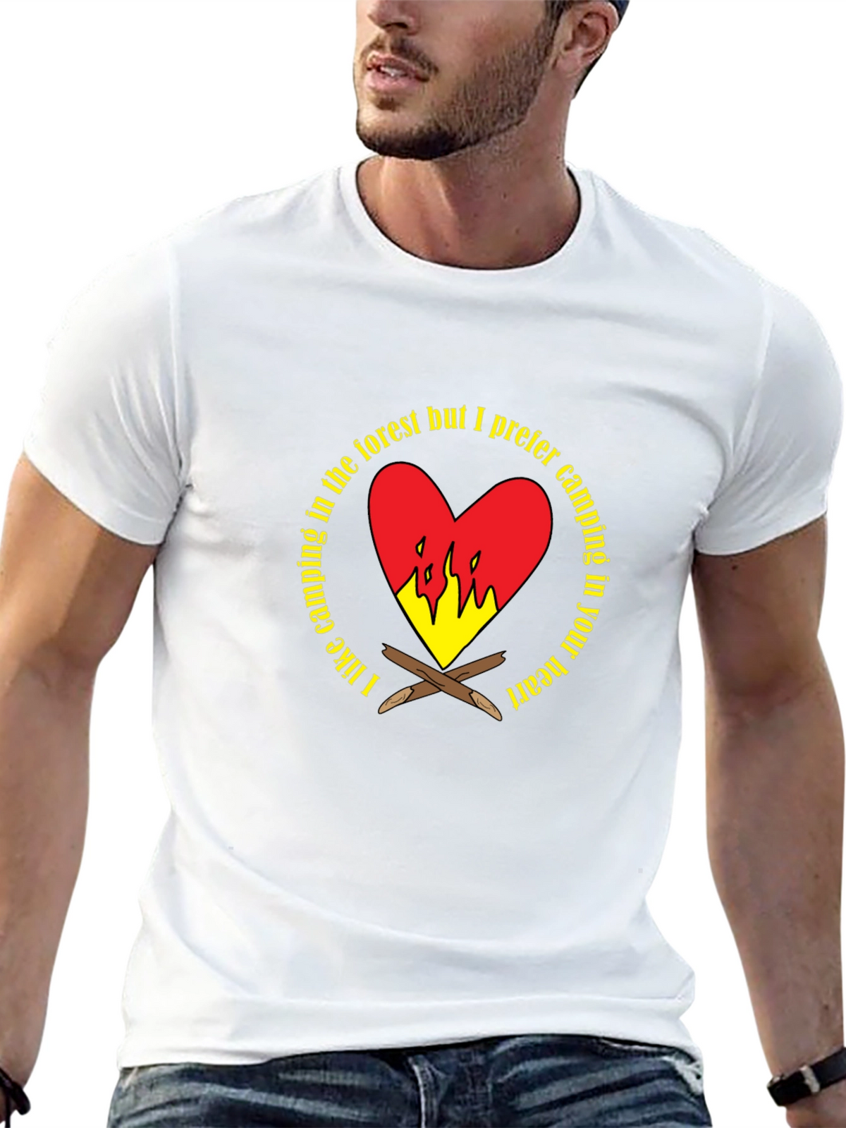 Camping Heart Graphic T-Shirt
