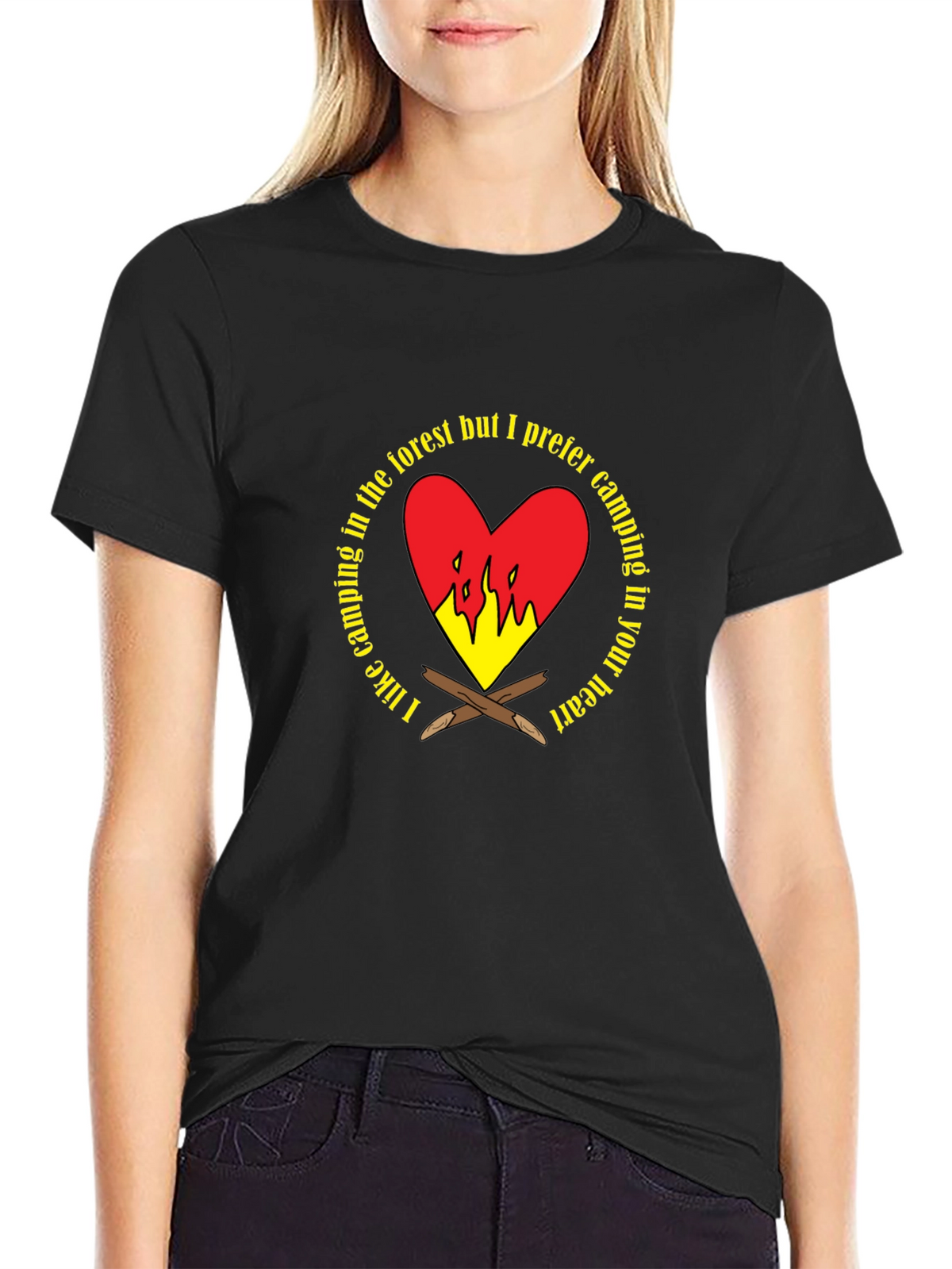 Camping Heart Graphic T-Shirt