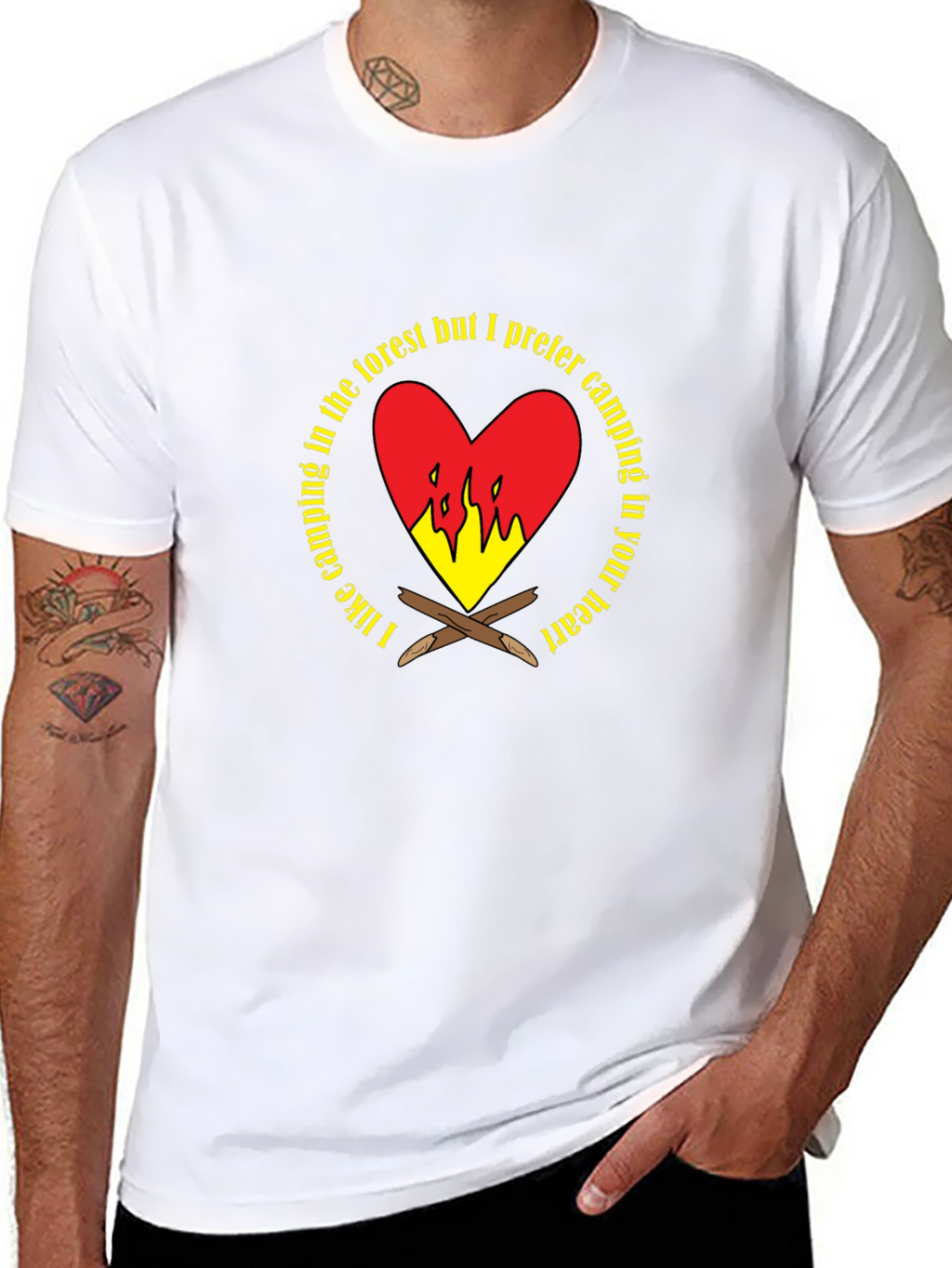 Camping Heart Graphic T-Shirt