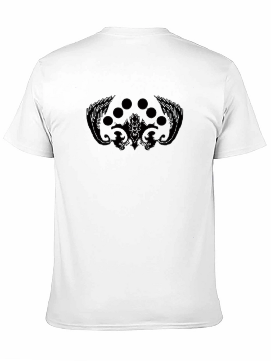 Graphic Black T-Shirt with Dragon Wing Design