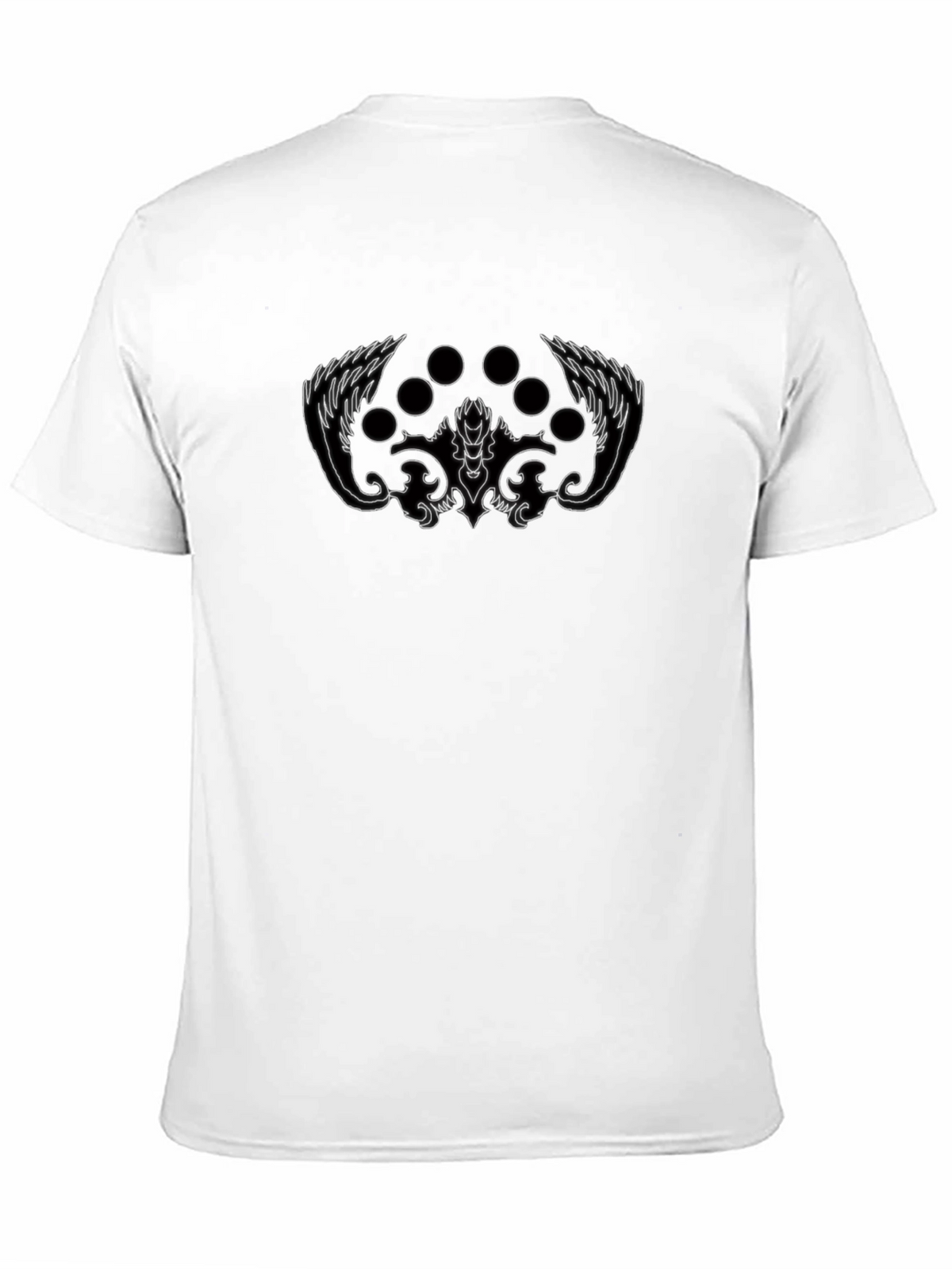Graphic Black T-Shirt with Dragon Wing Design