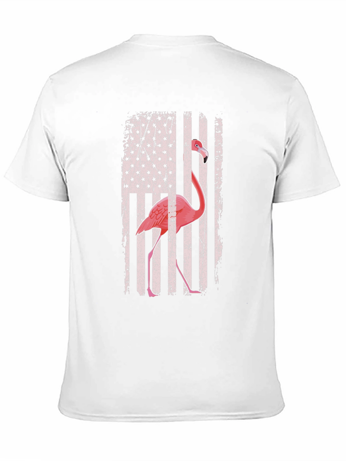 Flamingo American Flag Graphic Tee