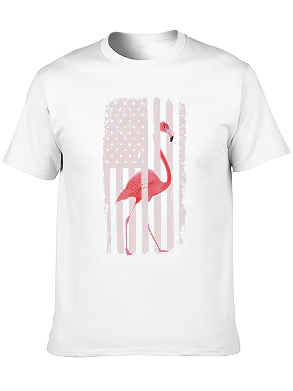 Flamingo American Flag Graphic Tee