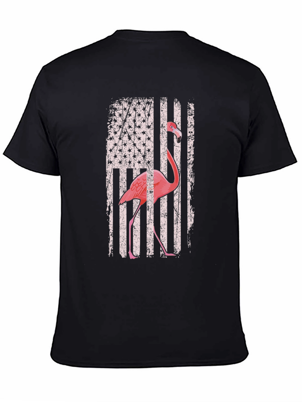 Flamingo American Flag Graphic Tee