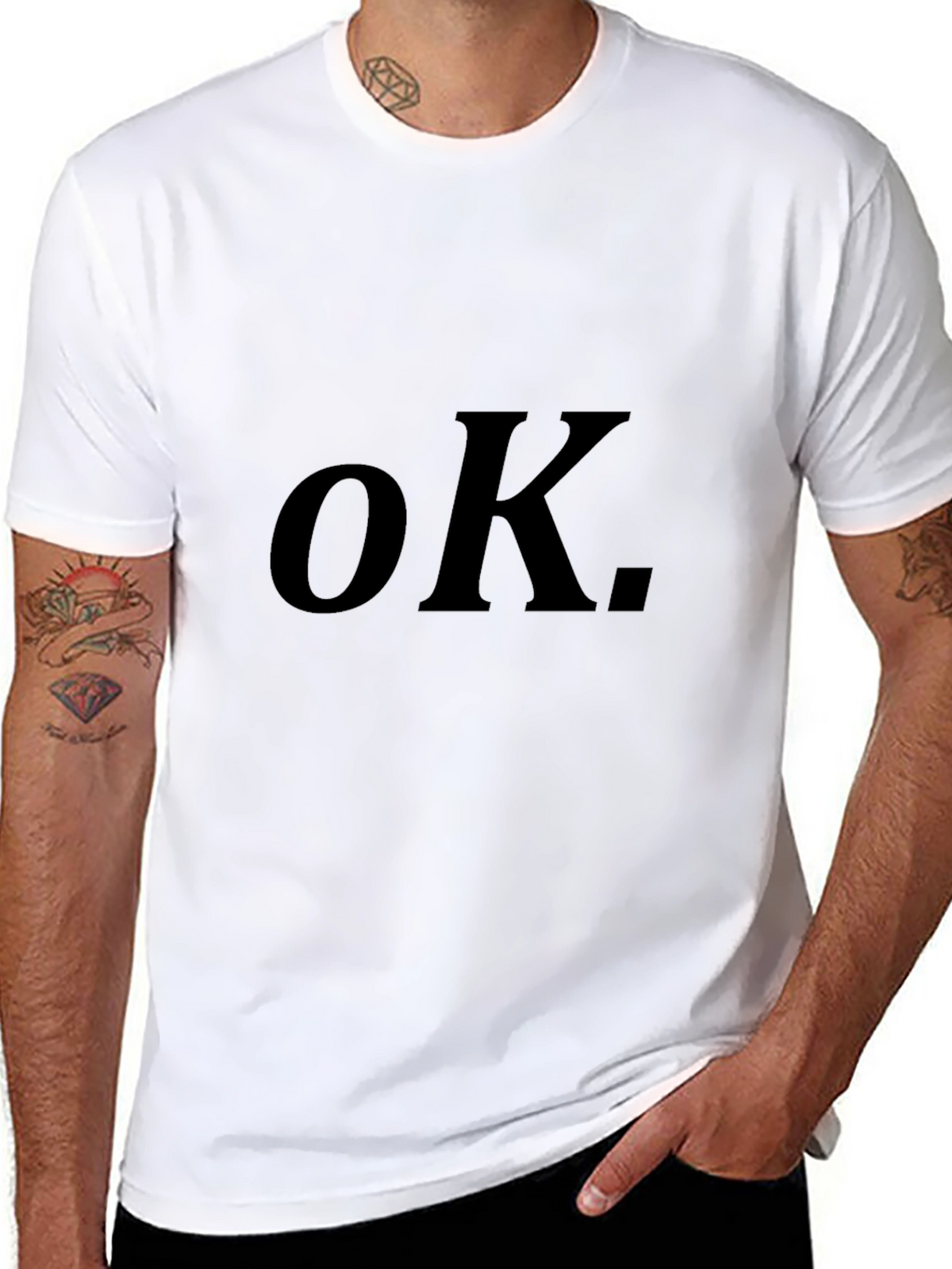 OK. Graphic Tee - Classic Black Comfort