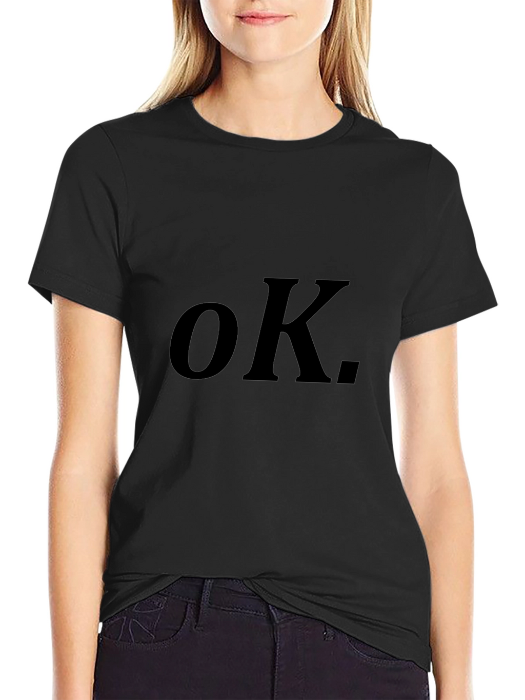 OK. Graphic Tee - Classic Black Comfort